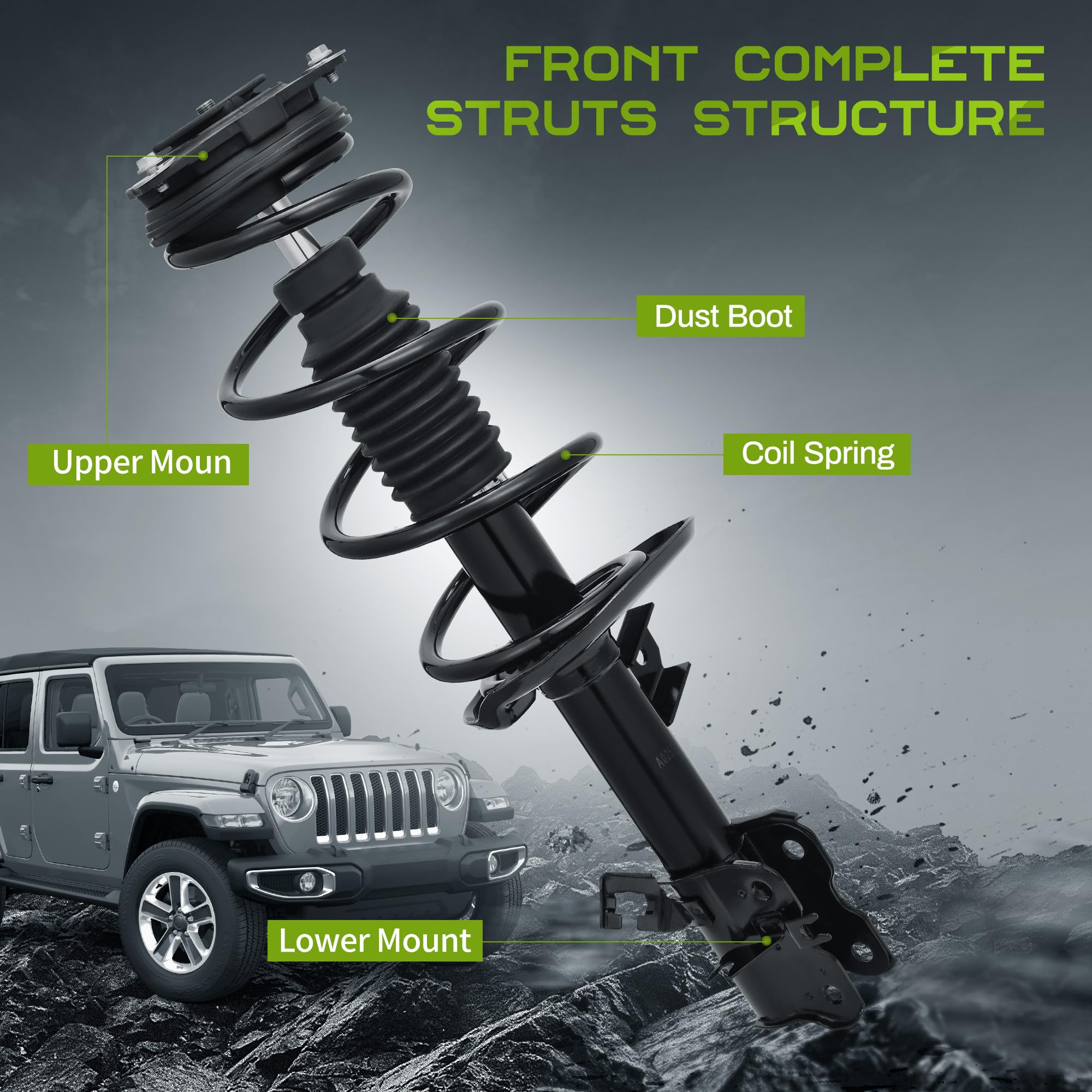 Autosaver88 Front Complete Struts Rear Shocks Assembly Compatible With 2008-2012 Rogue