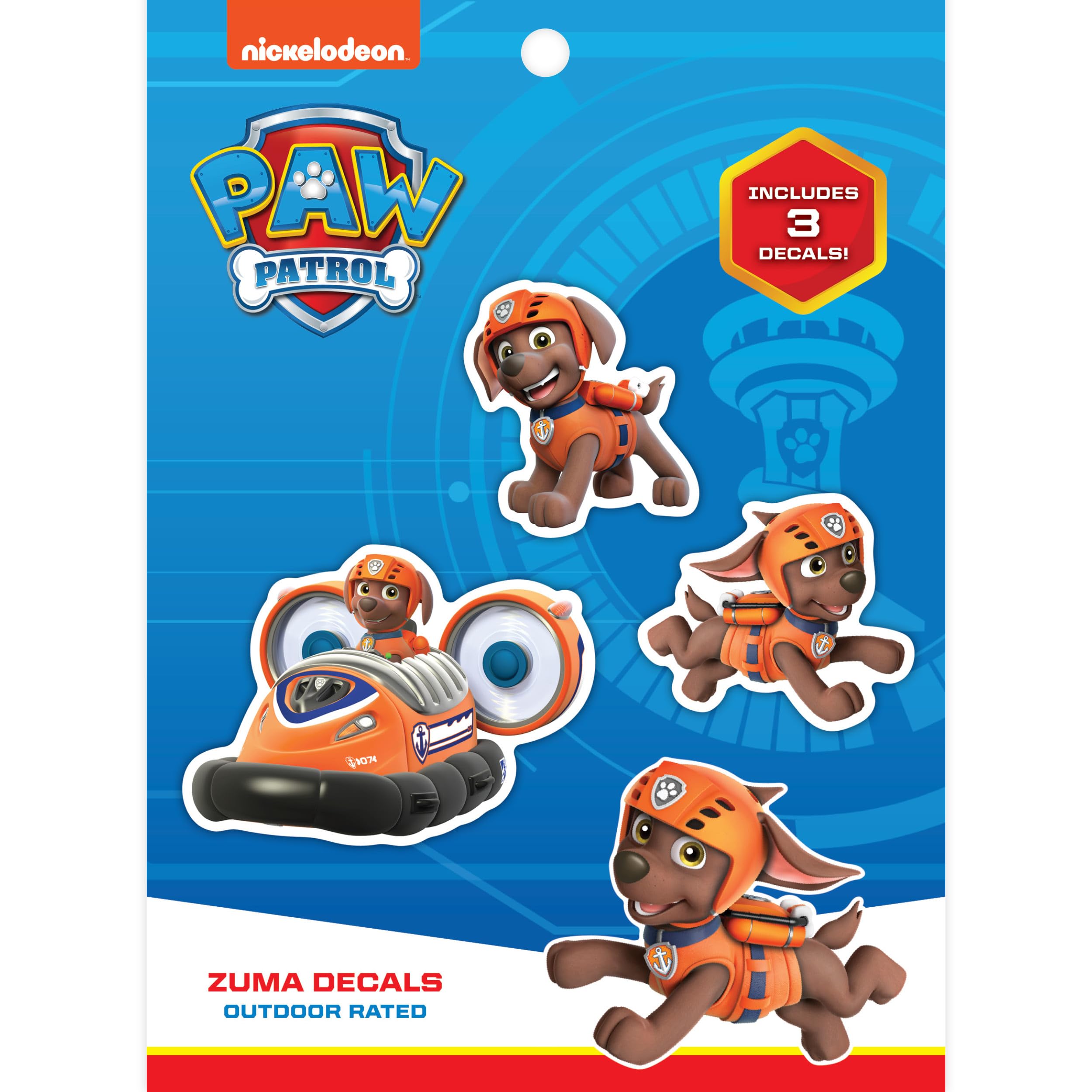 Paw Patrol Zuma Decals - Set Of 3 Vinyl Stickers For Kids And Adults - Vinyl Decals For Laptop, Tumbler, Water Bottle, Vehicles