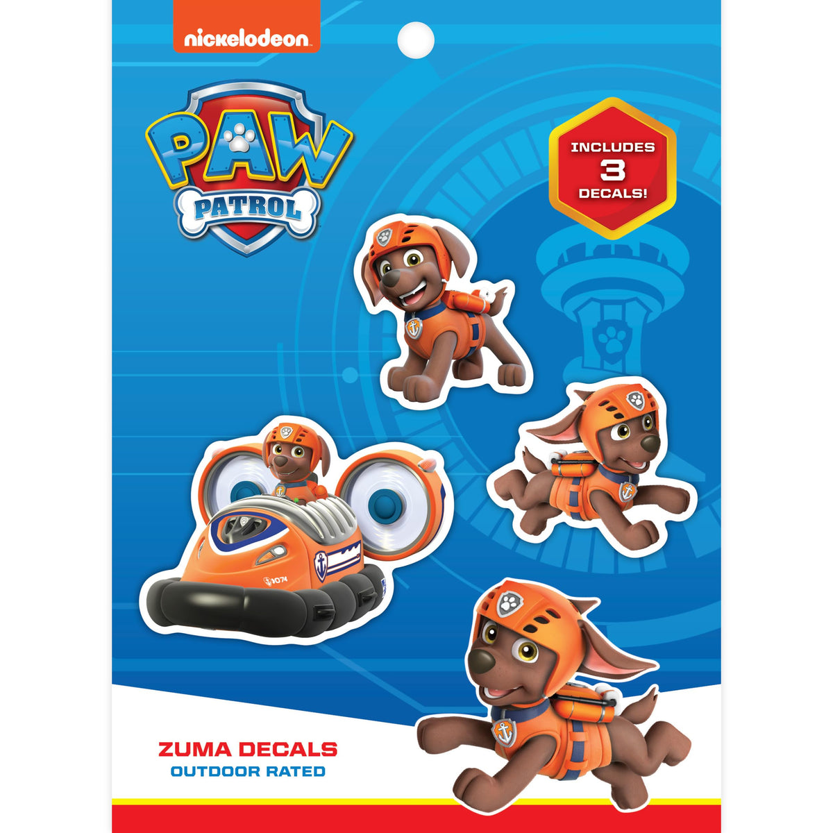 Paw Patrol Zuma Decals - Set Of 3 Vinyl Stickers For Kids And Adults - Vinyl Decals For Laptop, Tumbler, Water Bottle, Vehicles