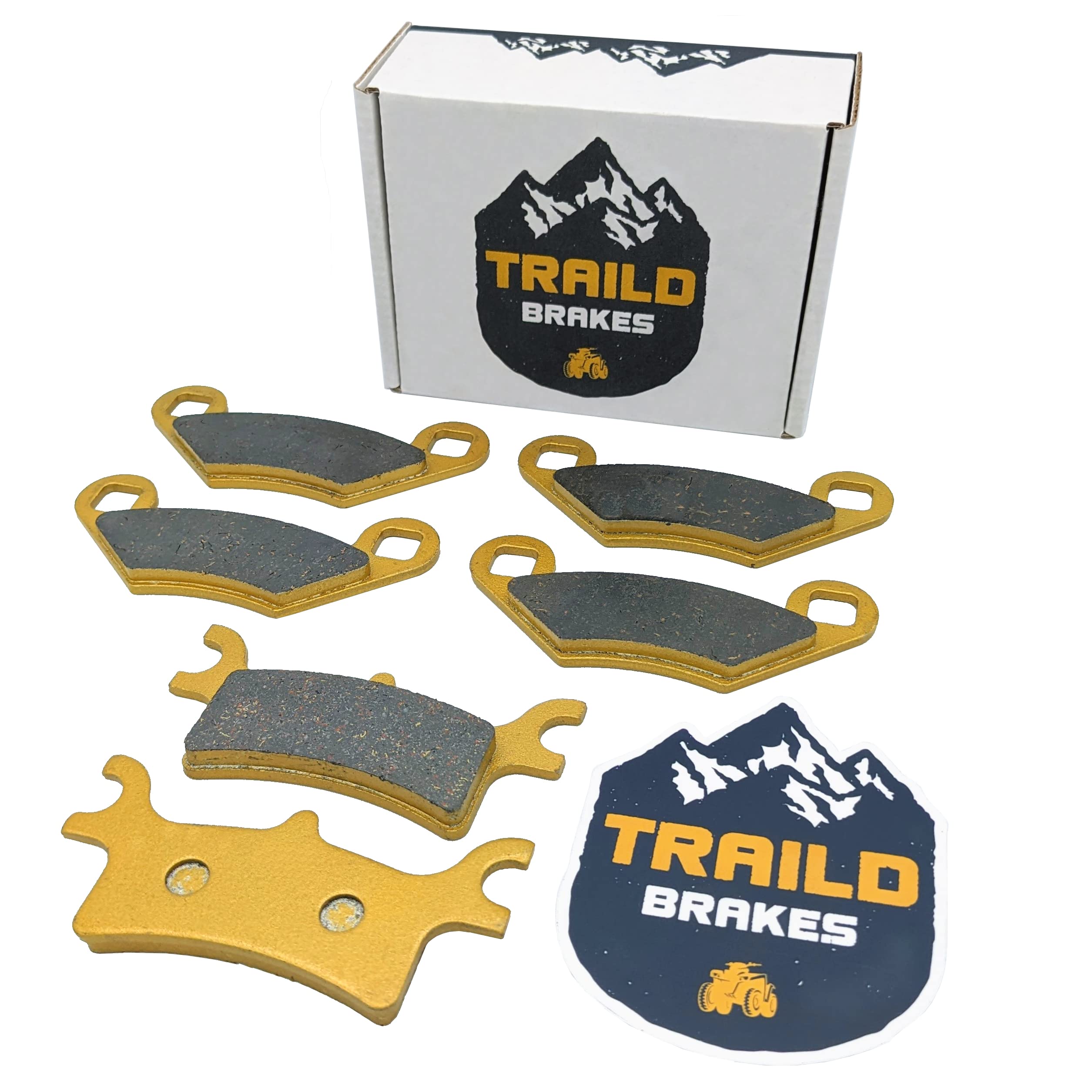 Traild Polaris Sportsman 400/450/500/600/700/800 Ceramic Brake Pad Set Front & Rear 2002, 2003, 2004, 2005, 2006, 2007, 2008, 2009