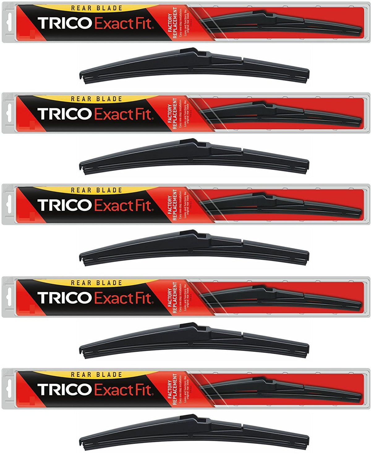 5-Wiper Factory Master Case - Bulk Rear Wiper Blades For Fleets & Service Repair Shops - Trico 16-A Exact Fit Rear Wiper Blades 