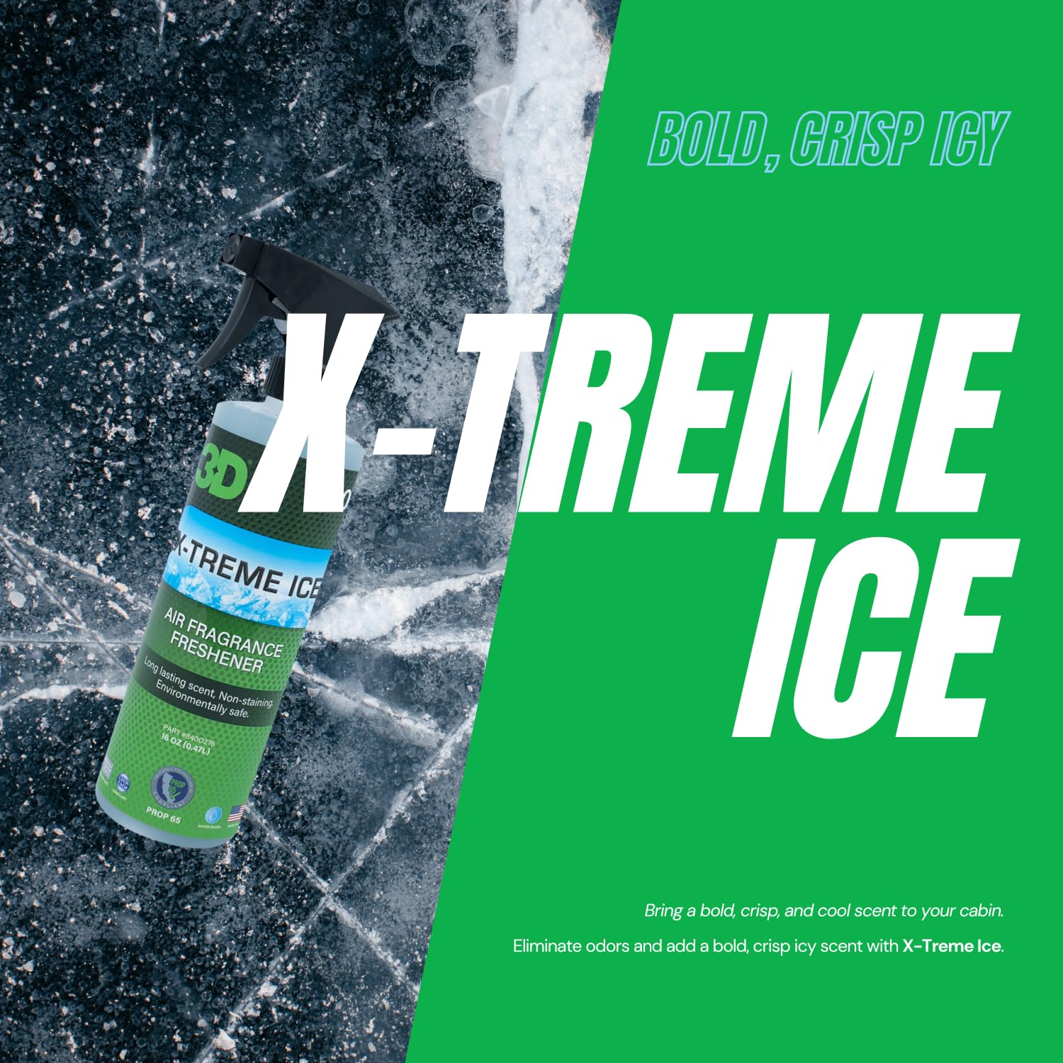 3D Car Air Freshener |16Oz. | (X-Treme Ice)