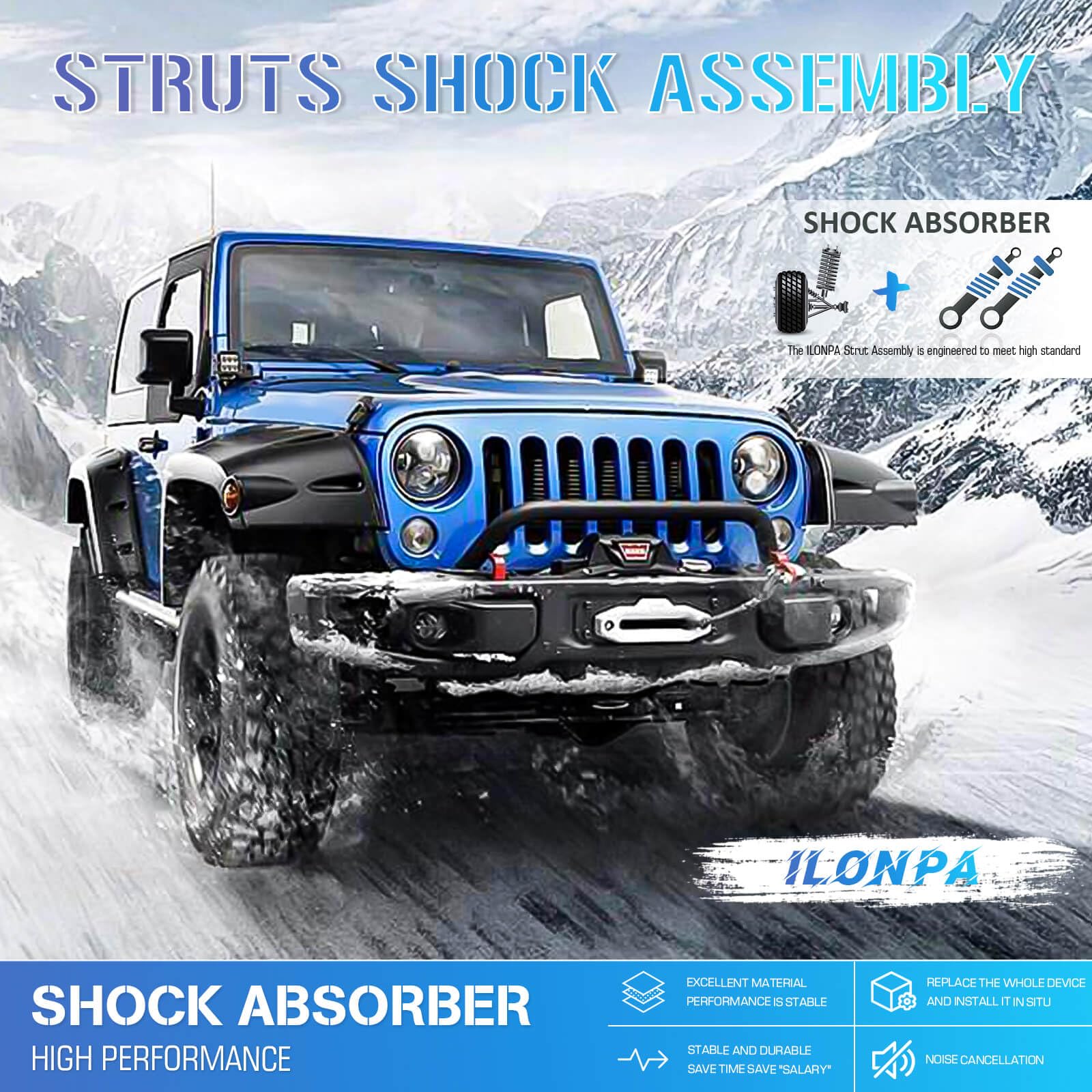Front & Rear Struts w/Coil Springs for 2007 2008 2009 2010 2011 Toyota Camry 2.4L 2.5L (Exc. SE), Shock Absorbers Replace for 17