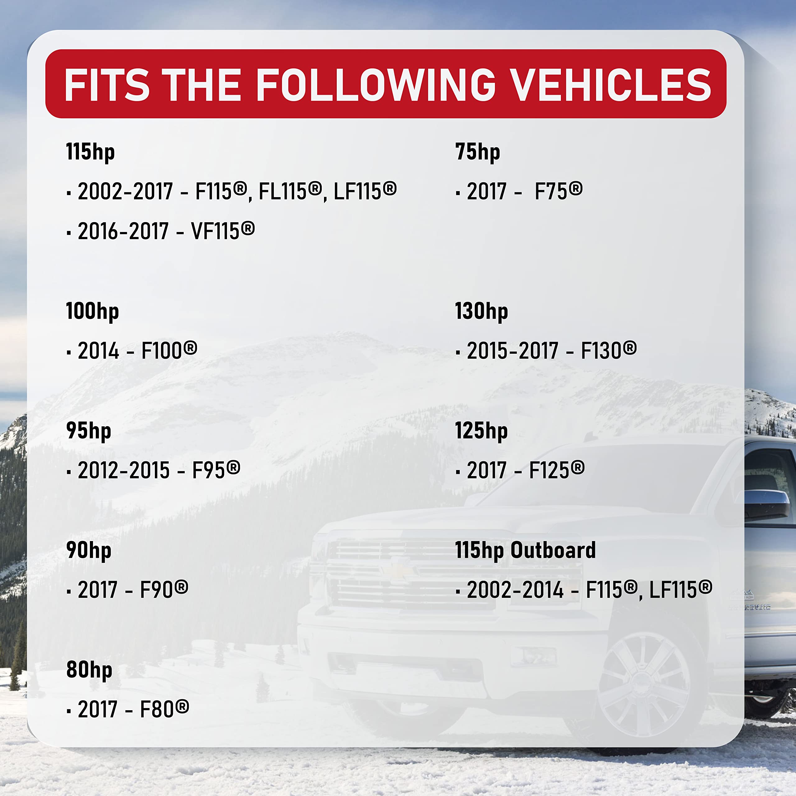 Water Pump Impeller Repair Kit - Replaces 68V-W0078-00-00, 18-3442 - Compatible With Yamaha 4-Stroke 75Hp-115Hp - 2002-2017 F115
