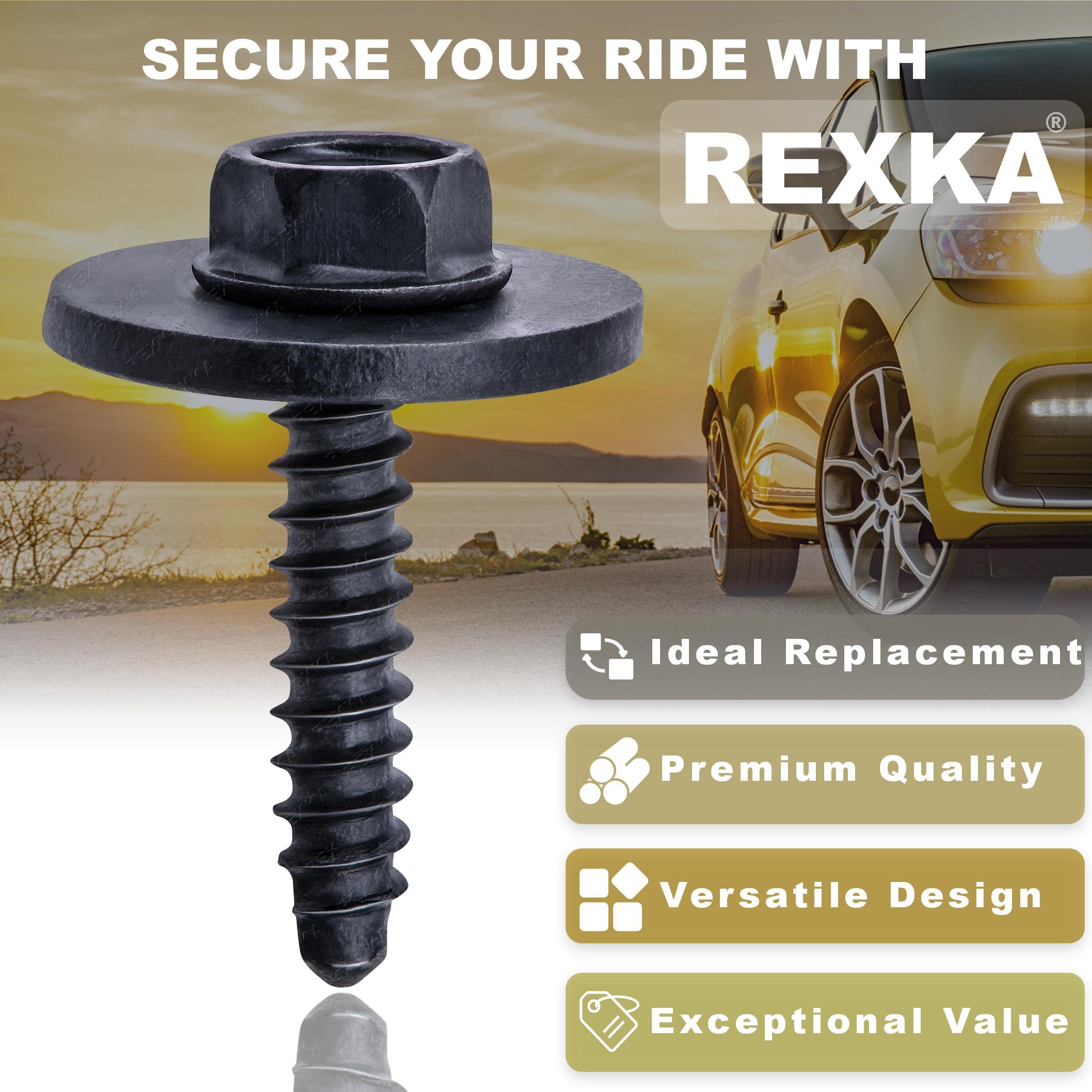 Rexka 10 Pcs Fender Liner Bumper Cover Splash Shield Wheelhouse Liner Bolt Screw Compatible With Gm 11570498 Chevrolet Camaro Co