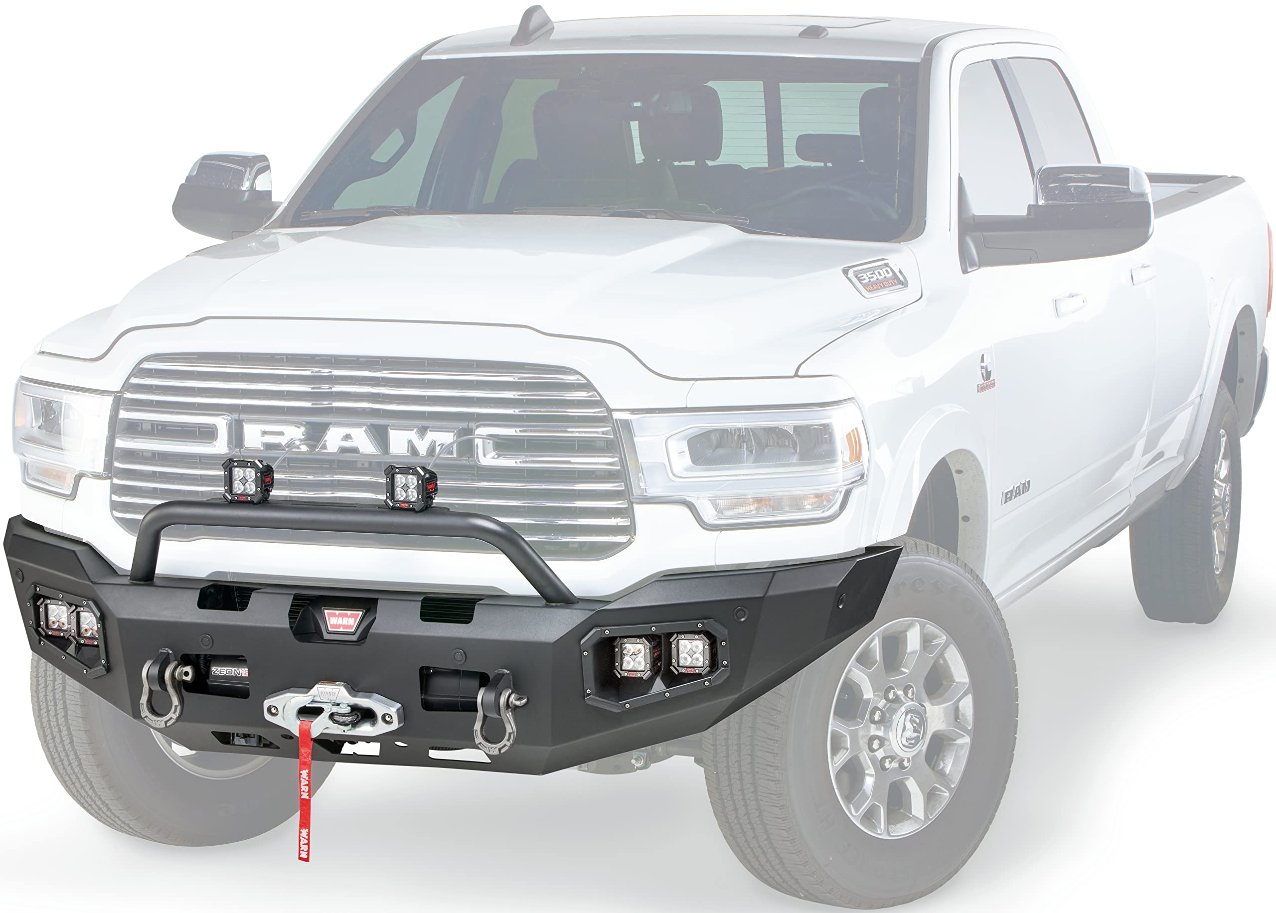Warn 104256 Ascent Front Bumper, Fits: Dodge Ram Hd 2500/3500 Trucks (2019-2021) New Body Style