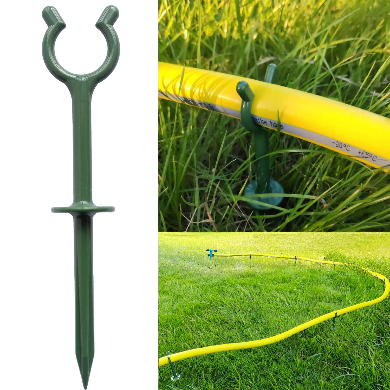 Garden Hose Guide Stake Hose Holder Lawn Saver Hose Support Set of 10 for Lawn/Garden/Yard(Fit in 3/4 Hoses) plant saver-New