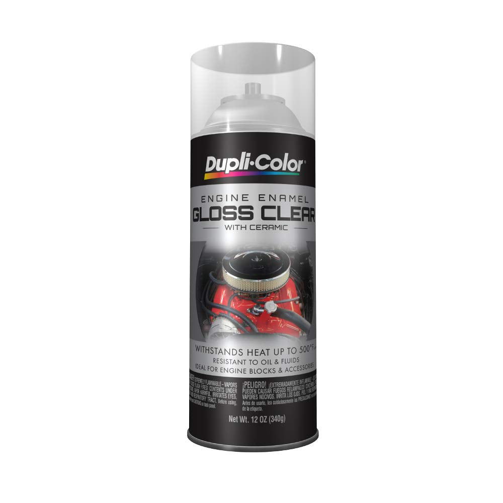 Dupli-Color De1636-6 Pk Engine Enamel Spray Paint With Ceramic - Clear - 12 Oz Aerosol Can Pack Of 6