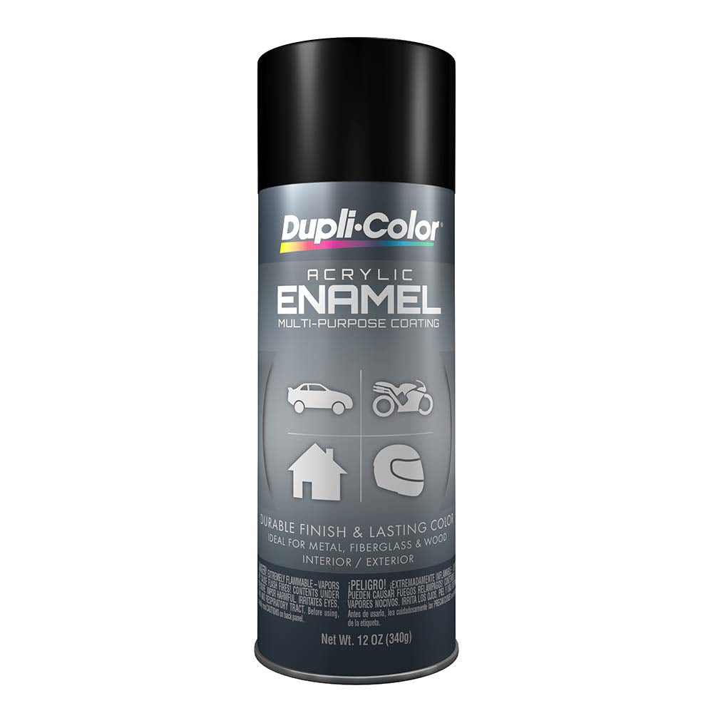 Dupli-Color Da1603 Multi-Purpose Acrylic Enamel Spray Paint - Semi-Gloss Black - 12 Oz. Aerosol Can