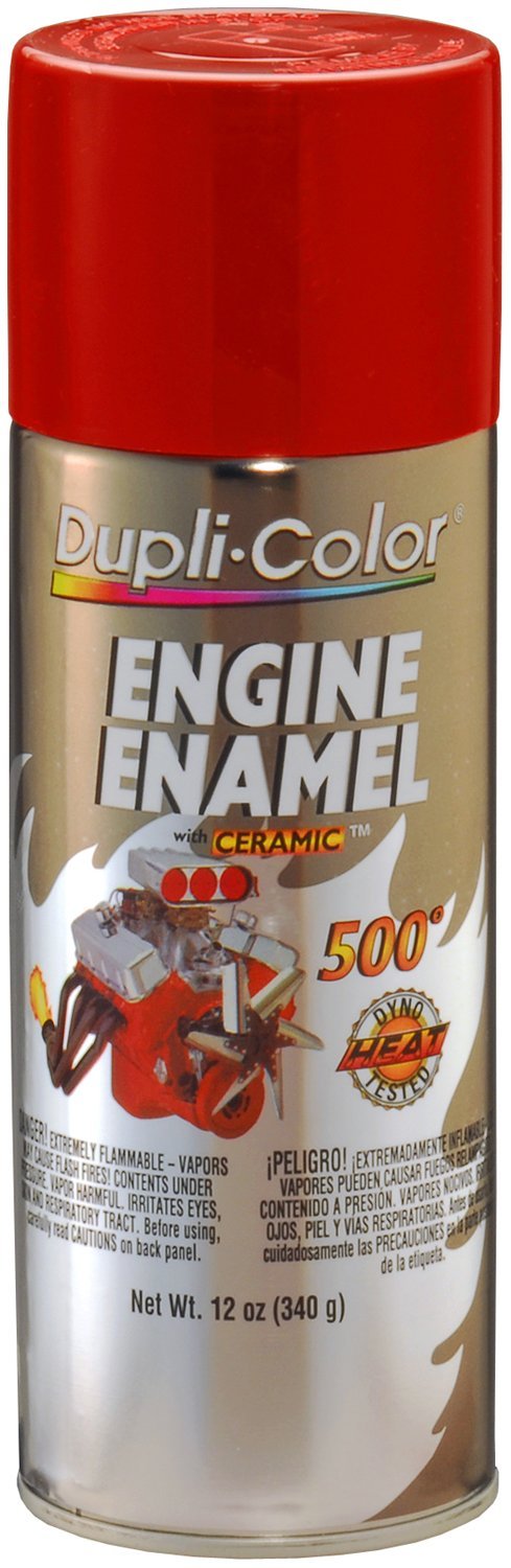 Dupli-Color De1605-6 Pk Engine Enamel Spray Paint With Ceramic - Ford Red - 12 Oz Aerosol Can Pack Of 6
