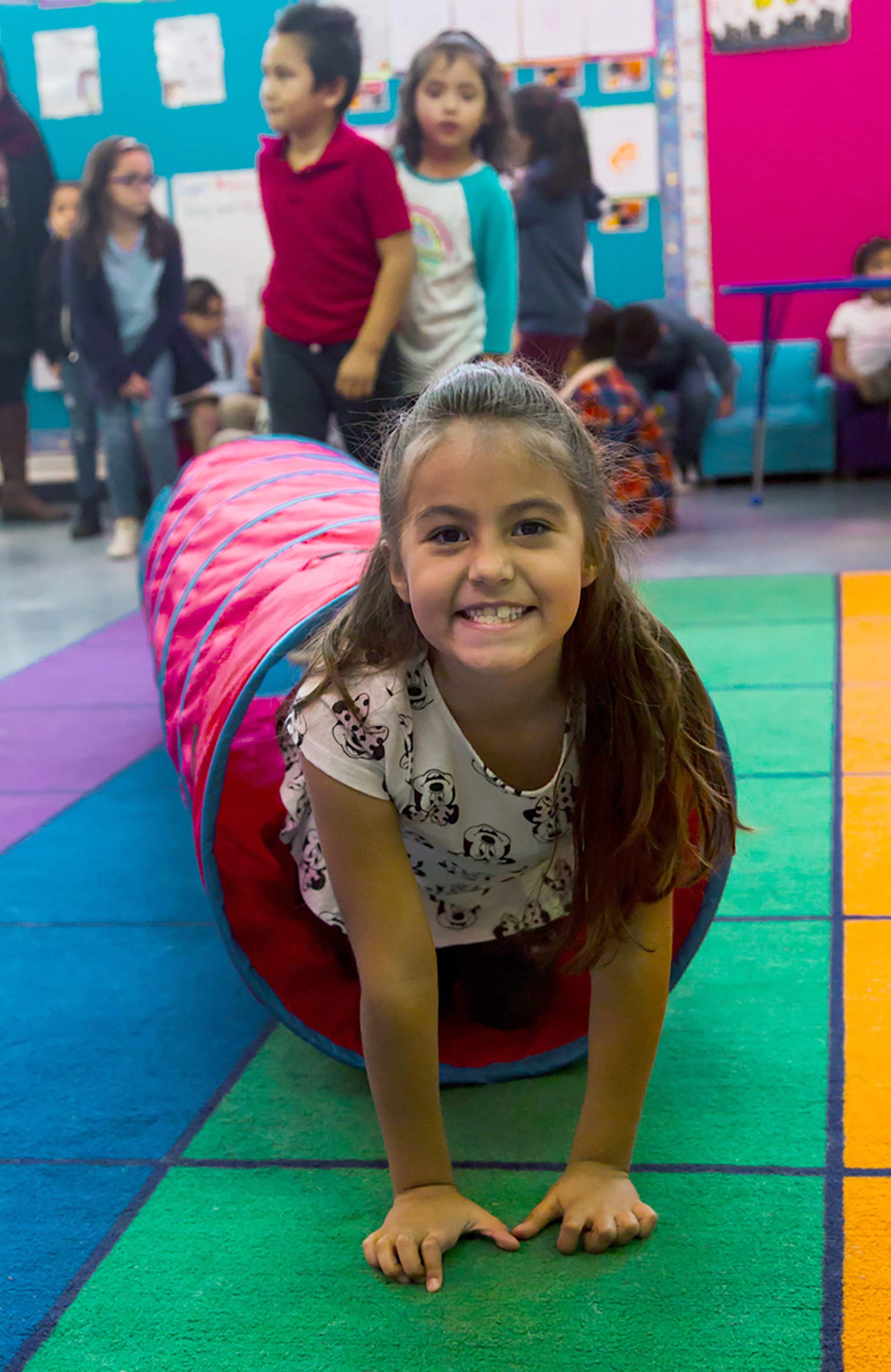 Pacific Play Tents 20510 Kids 6-Foot Institutional Crawl Play Tunnel, 6' X 19'' Diameter, Red/Blue