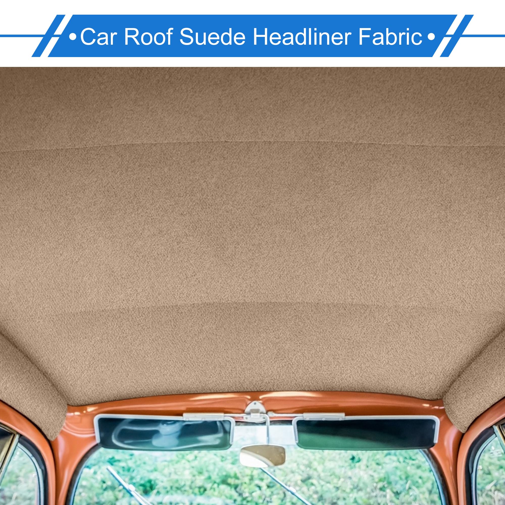 VekAuto Headliner Fabric 80'' L x 60'' W Interior Trim DIY Roof Repair Replacement for Car Truck RV SUV Boat Automotive Suede Fa