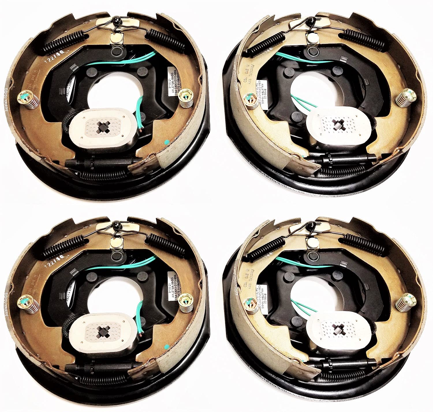 Auto Express 4pc Electric Trailer Brake 10 x 2.25 Assembly Right & Left Side 3500 lb axles