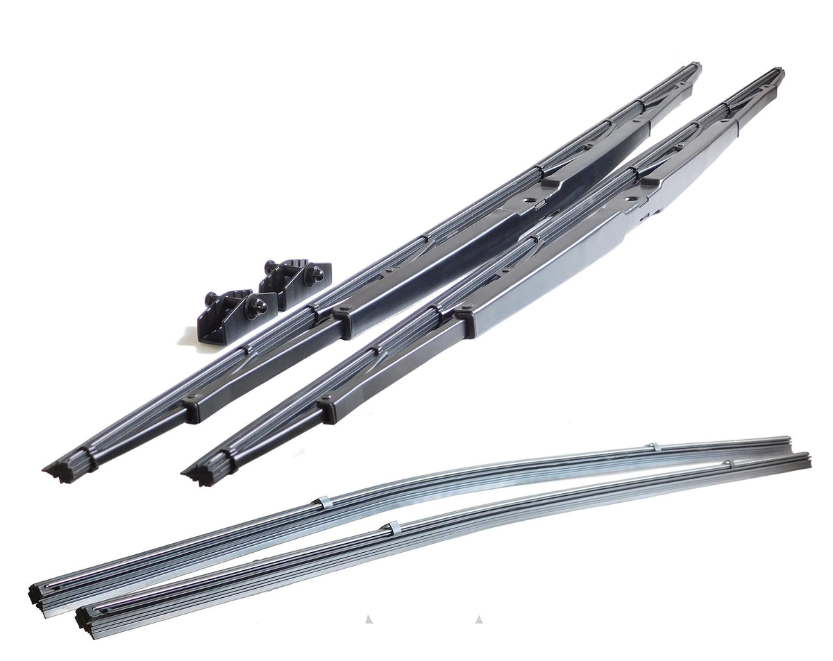 Renew 32'' Heavy Duty Windshield Wiper Blade Pair With Wide Saddle Mount For Motorhome, Recreational Vehicle Rv And Bus With 2 R