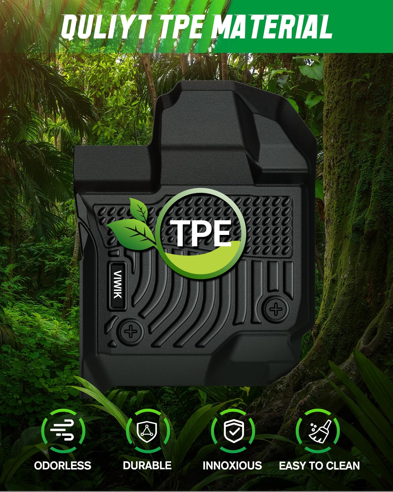 Viwik Tpe Floor Mats Custom For Dodge Grand Caravan 7 Seat 2011-2020,All Weather Car Mats Compatible For Town & Country (Stow'N