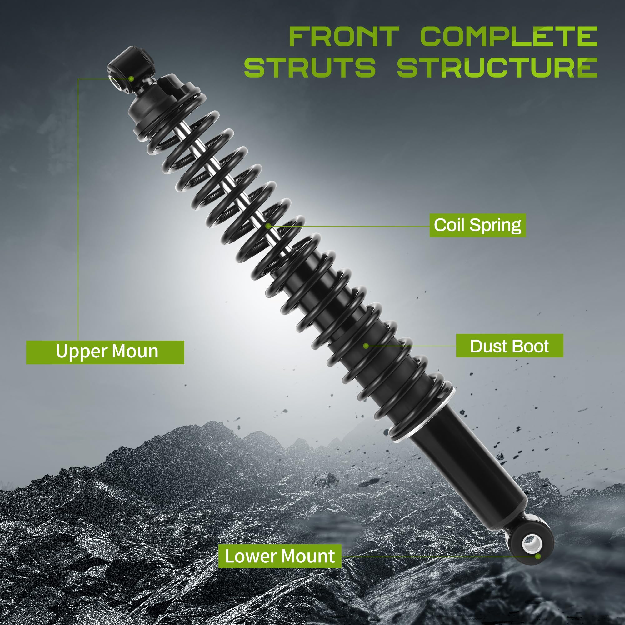 Autosaver88 Rear Load Shocks And Strut Compatible With 1999-2007 Chevy Silverado 1500, 1999-2007 Gmc Sierra 1500 Rwd