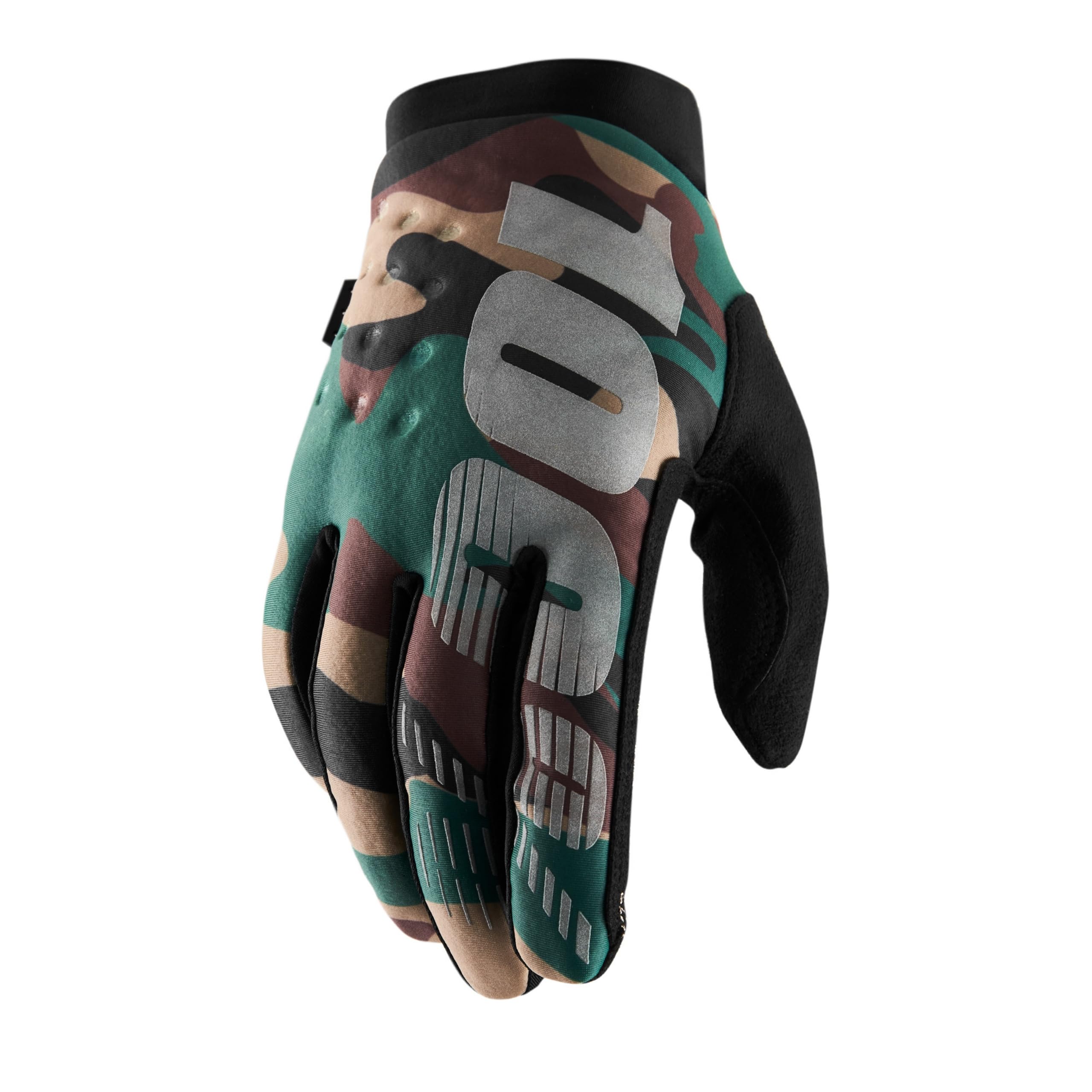 100% Brisker Cold Weather Motocross & Mountain Bike Gloves - Warm Winter Mtb & Mx Powersport Racing Protective Gear (Xl - Camo/B
