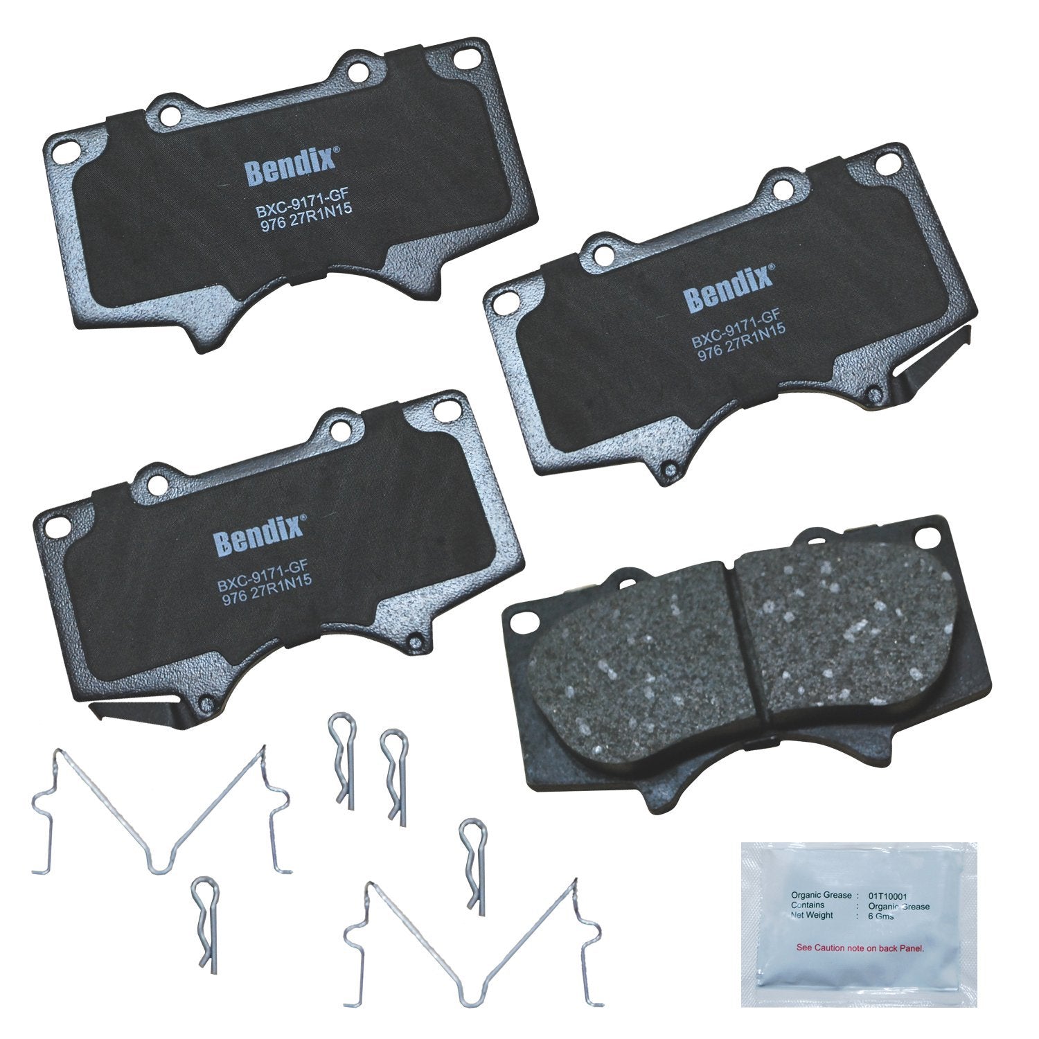 Bendix Priority1 Cfc976 Ceramic Front Brake Pads For Select Models Jac Frison, Lexus Gx460, Gx470, Mitsubishi Montero, Toyota 4R