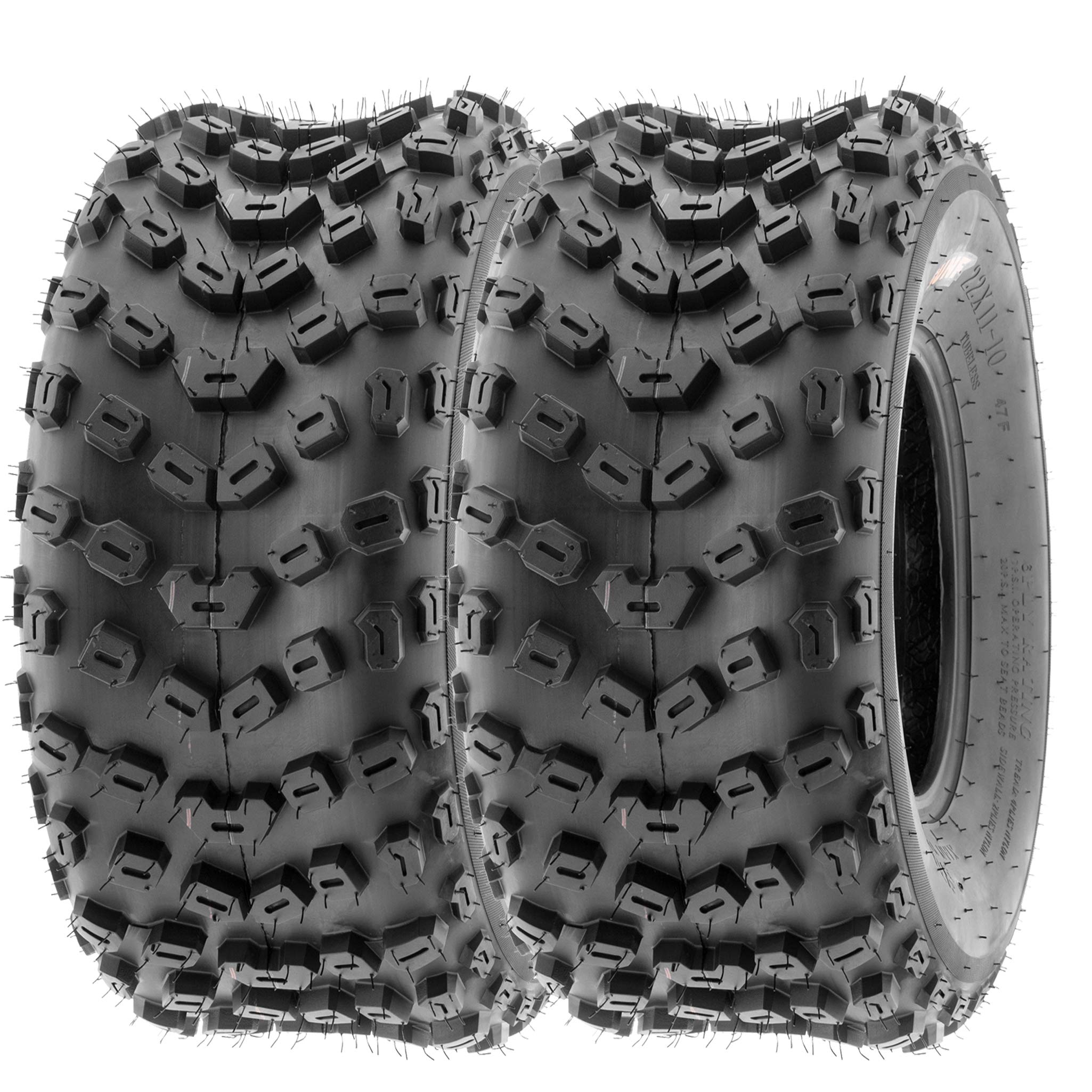 SunF 22x11-10 ATV UTV Tire 22x11x10 Dimple Knobby 6 PR A005 - PAIR of 2
