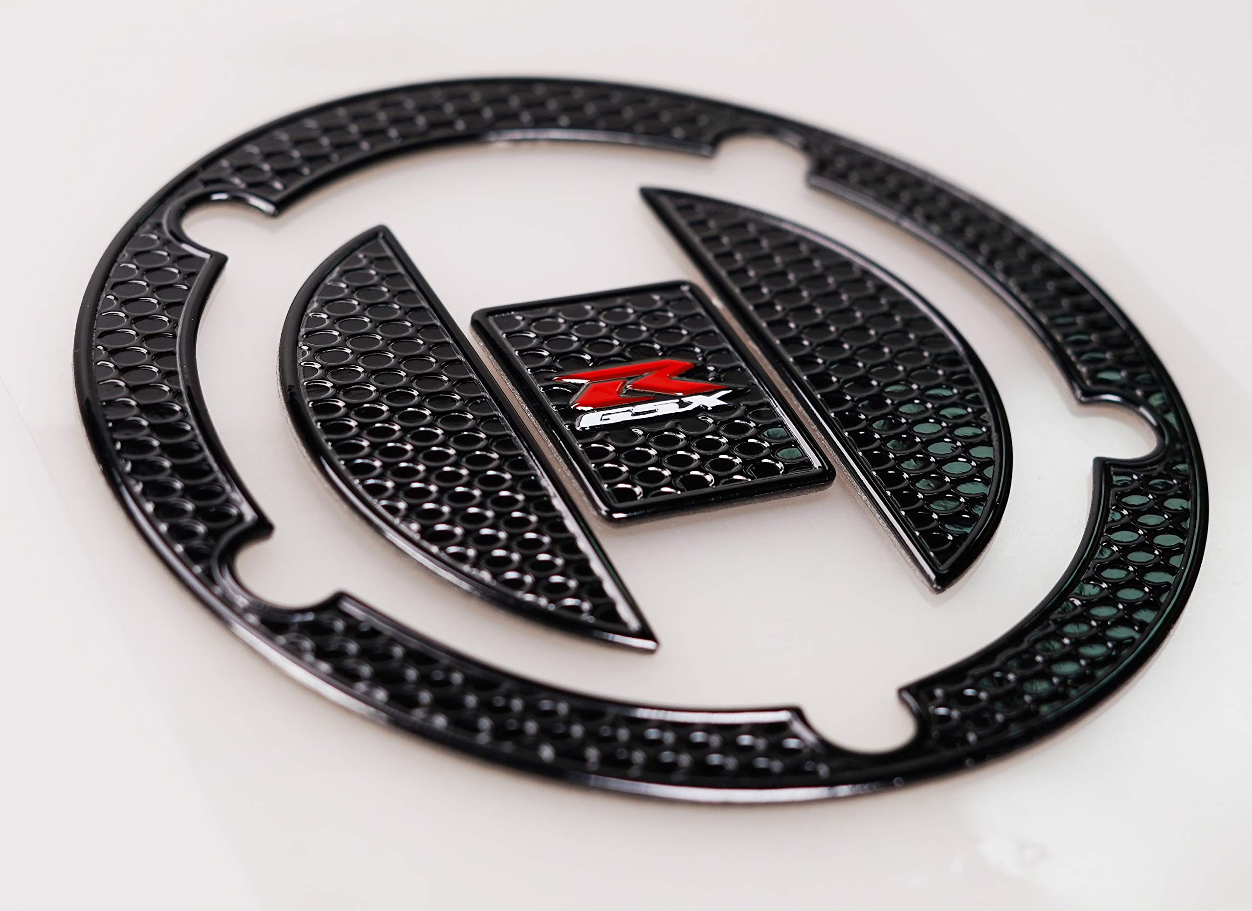Revsostar 3D Black Rubber Side, Tank Pad Protector, Anti Slip Sticker, Tank Side Traction Pad, 3D Gas Cap, Fuel Cap Decal,Tank P