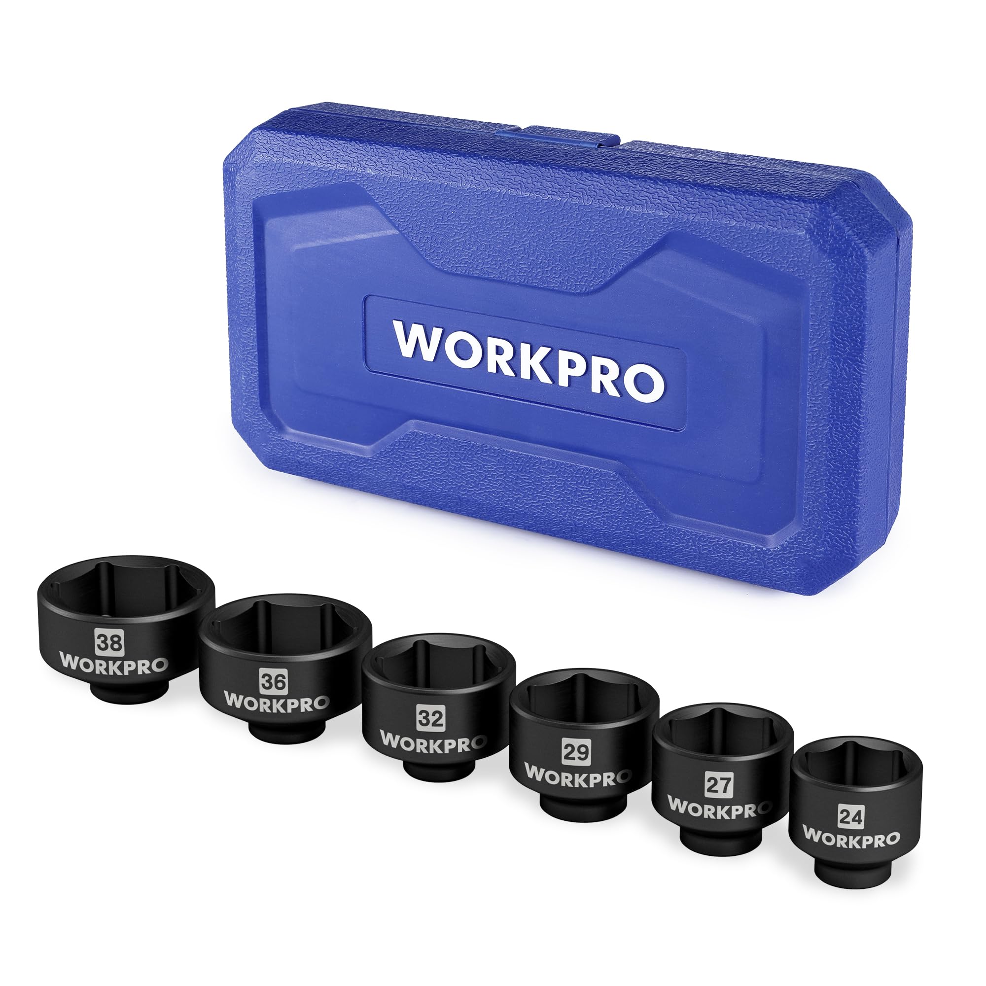 WORKPRO 6-Piece Oil Filter Socket Wrench, Oil Filter Removal Tool, Oil Filter Change Set, Ideal for Some Ford F250, BMW, Mini, V