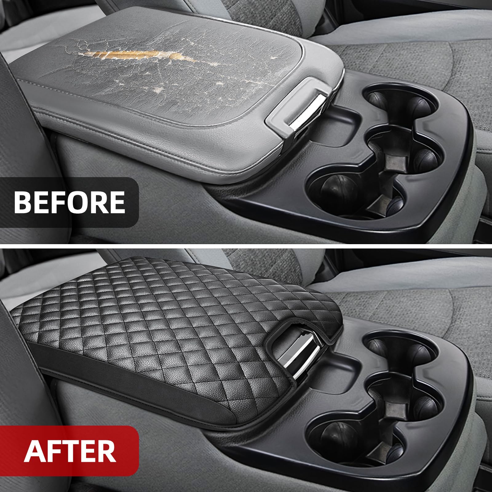 GAWAF Center Console Cover Fit for 2013-2018 Dodge Ram 1500 & 2013-2023 Ram 2500/3500/1500 Classic Model for Jump Seat Console,