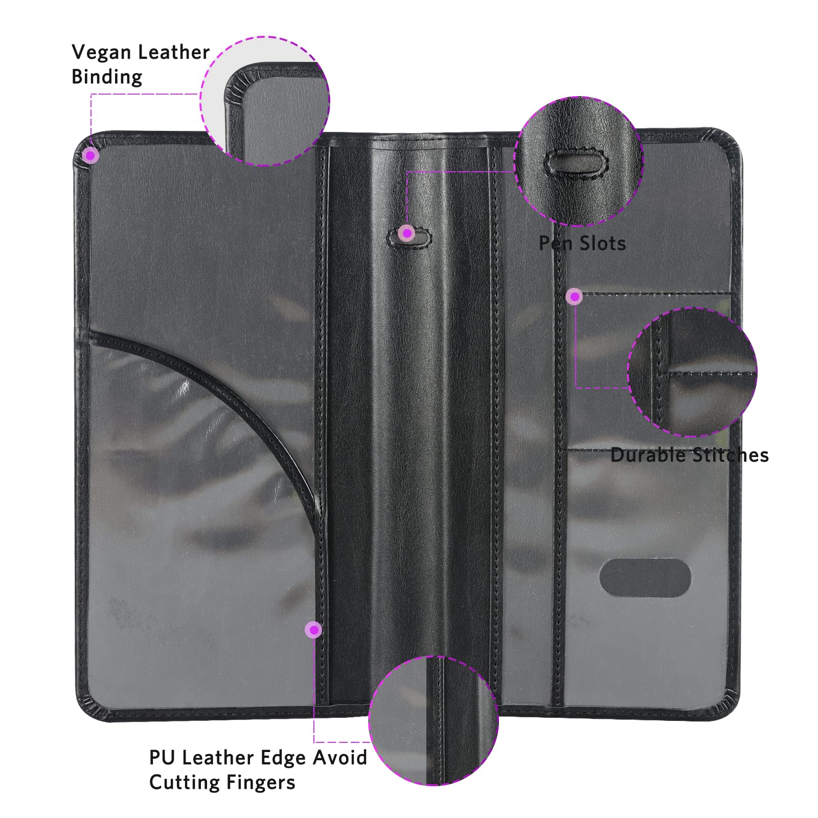 Cobak Car Registration And Insurance Holder - Vehicle Glove Box Car Organizer, Auto Truck Comparment Accessories Case For Essential Document, Driver License, Cards