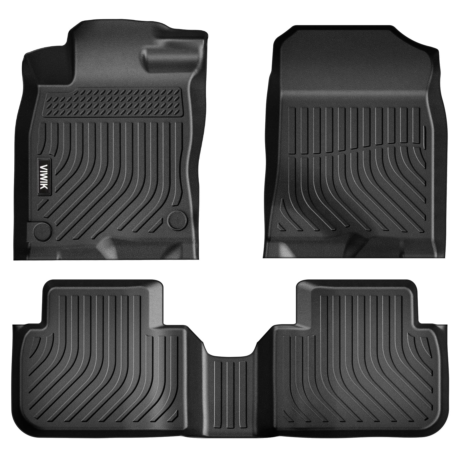 VIWIK Floor Mats Compatible for Civic 2022-2023, Car Mats All Weather Custom Floor Liners Full Set Include 1st and 2nd Row Front