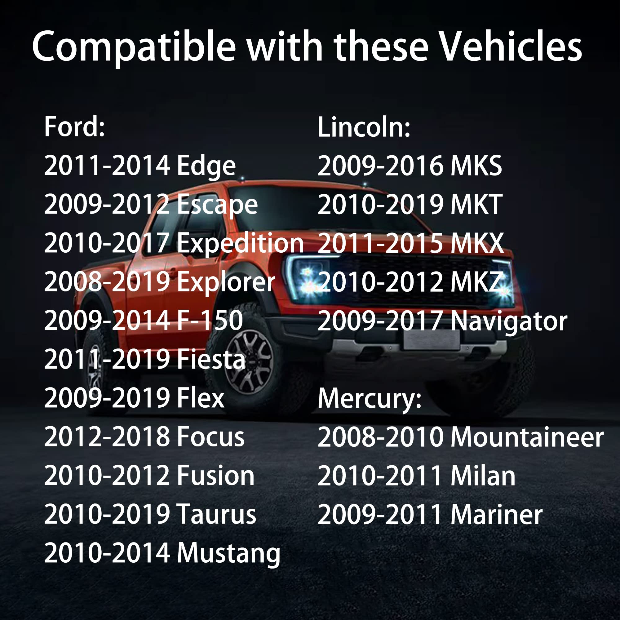SEEBOO Fuel Locking Gas Cap For Ford Edge Escape Expedition Explorer F150 Fiesta Flex Focus Fusion Taurus, Replace 4584554AF, 8U