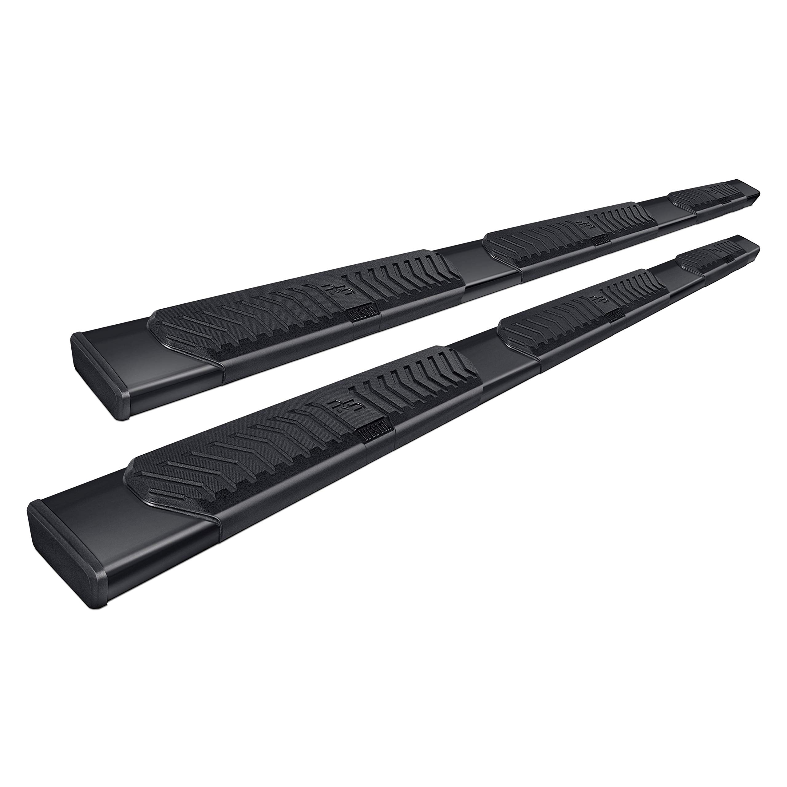 Westin 28-5234775 R5 M-Series Wheel-To-Wheel Nerf Bars Xd Fits 2020-2024 Silverado Sierra 2500 3500 Crew Cab 8' Bed Textured Black Pair