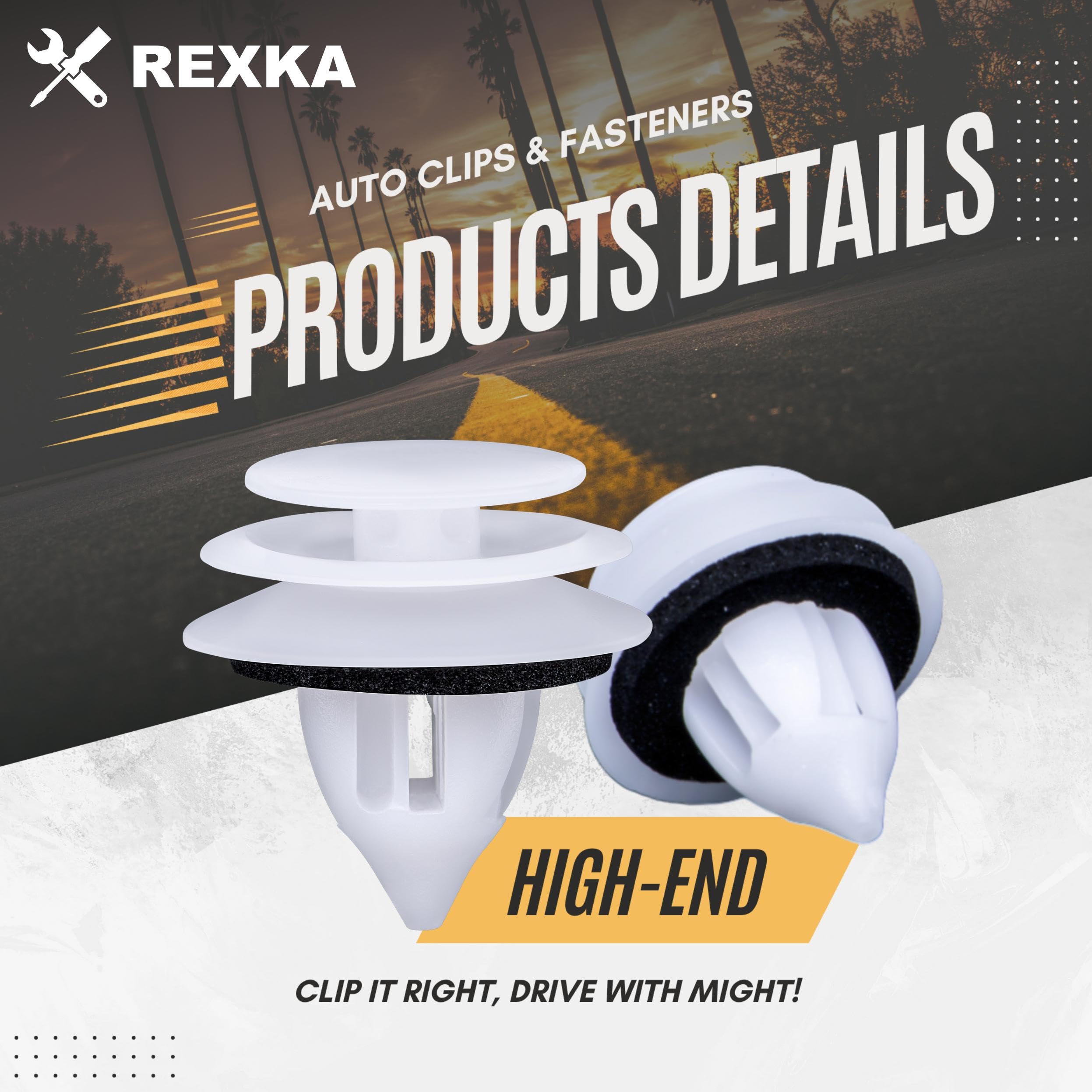 Rexka 10Pcs Mazda Trim Panel Clips Fastener Rivet Gj6R-68-Abx For Miata, Rx-8, Cx-9, 3, 5, 6, Speed6