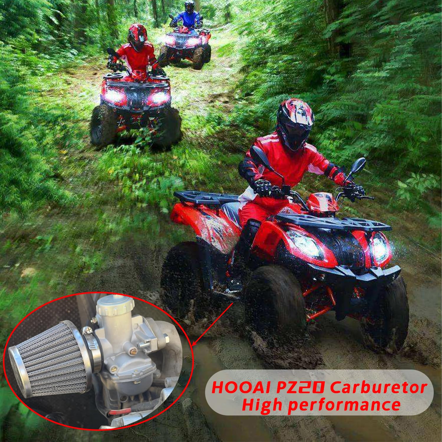 PZ20 Carburetor for Kazuma Baja 50cc 70cc 90cc 110cc 125cc TaoTao 110B NST SunL 4 Stroke ATV 4 Wheeler Go Kart Dirt Bike Honda XR70R XL75 CRF80F XR80