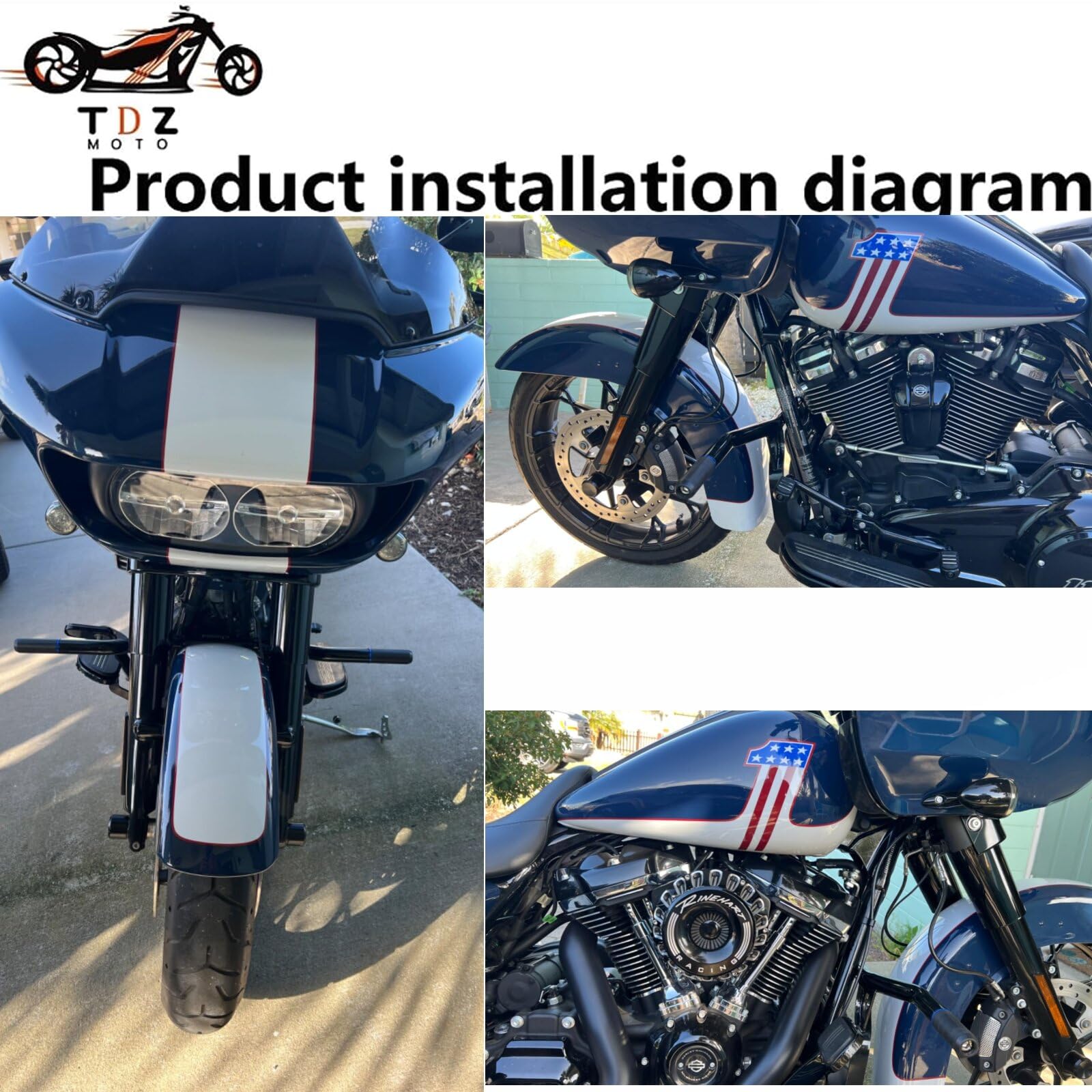 2014-2023 TDZ 1-1/4 Crash Bar Engine Guard for Harley Touring Street Glide Road Glide Road King Electra/Ultra Models?Buying co