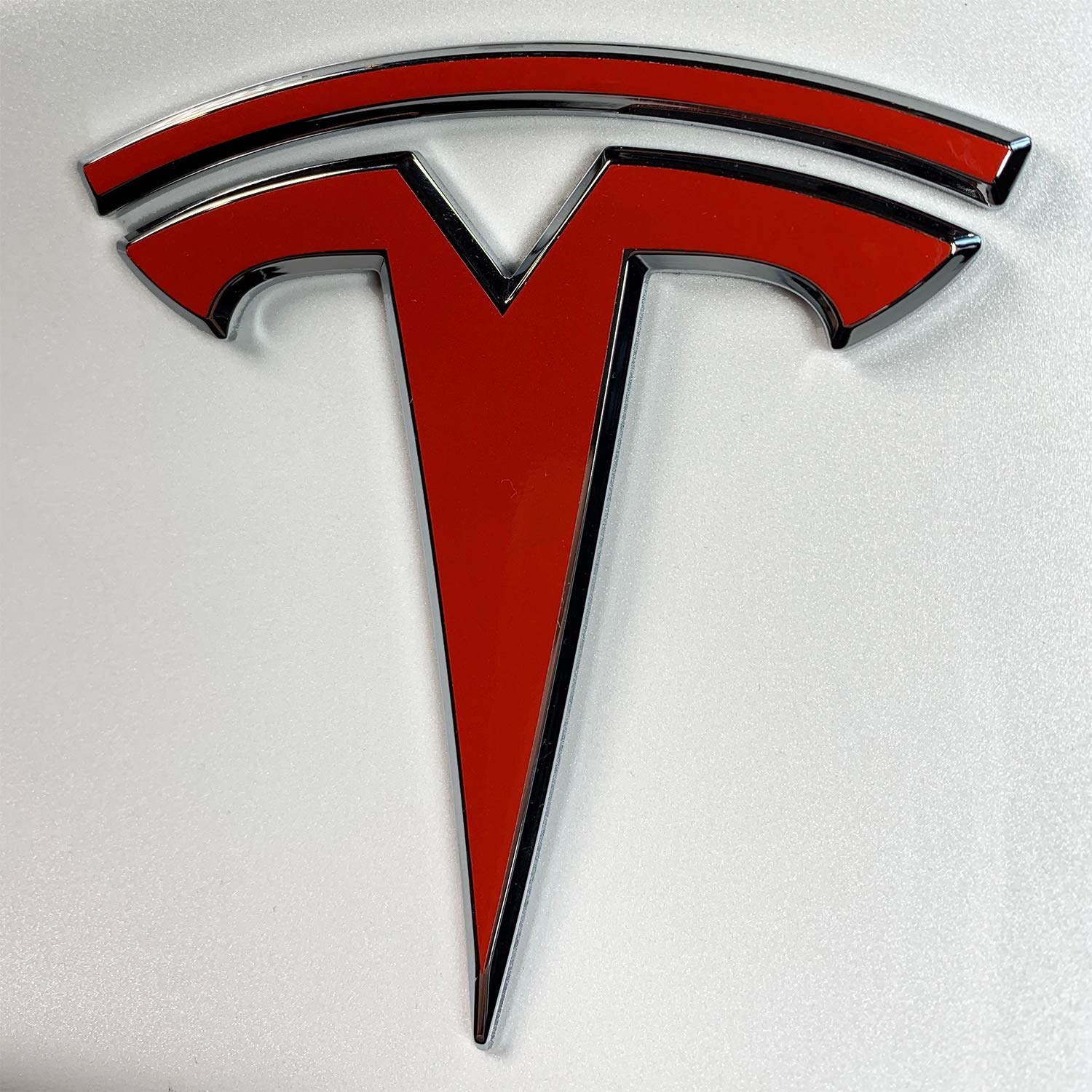Custom Cut Graphics Logo Decal Wrap For Tesla Model S, Refresh, 4-Pc Set (Gloss Red)
