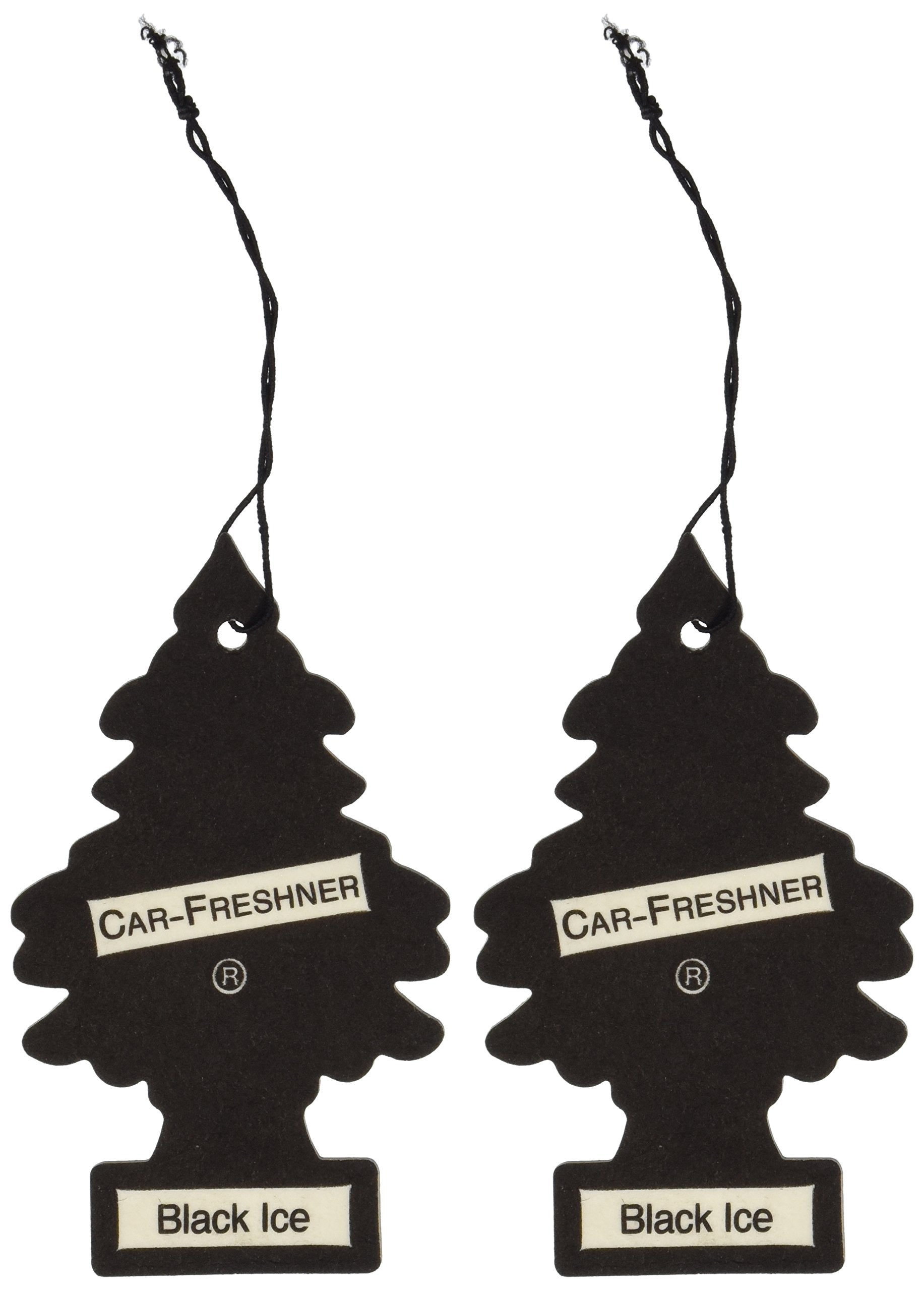 Little Trees Car Air Freshener | Hanging Paper Tree For Home Or Car | Black Ice | 2 Pack