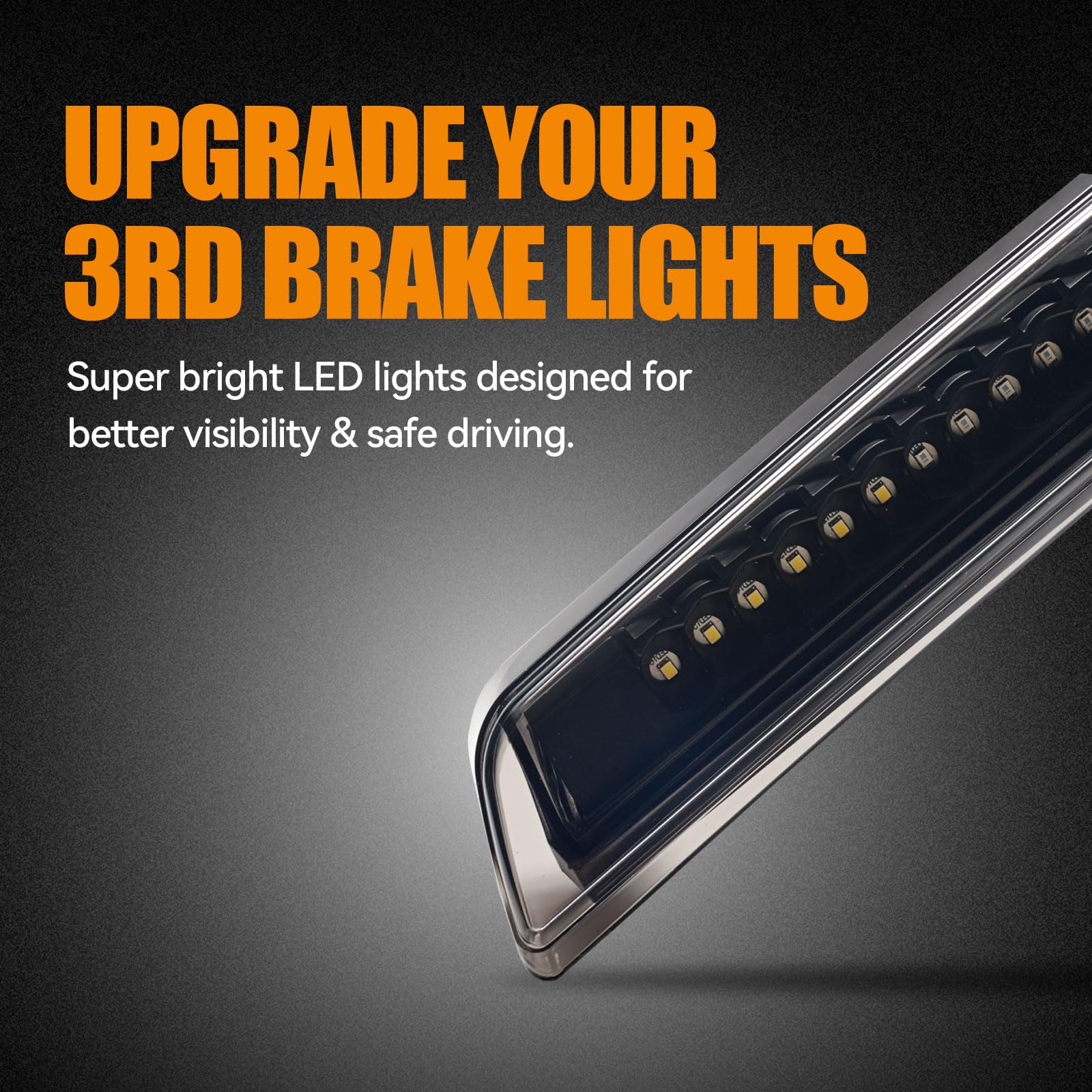 Cxdar Third 3Rd Brake Light Led For 2005-2016 Nissan Frontier, High Mount Rear Brake Lights Assembly For 2004-2015 Nissan Titan,