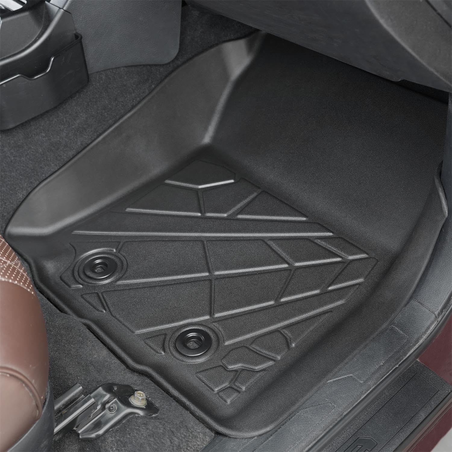 Karpal Floor Mats Fit Toyota Tacoma 2016-2023 (Only For Double Cab And Automatic), Custom Fit All Weather Tpe Floor Liners 1St A