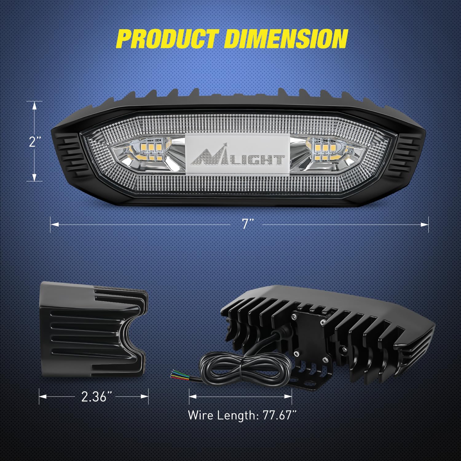 Nilight Utv Led Chase Brake Light Universal 1.75   -2.0    Roll Bar Mount Running Strobe Reverse Cargo Lights For Atv Can-Am Pol