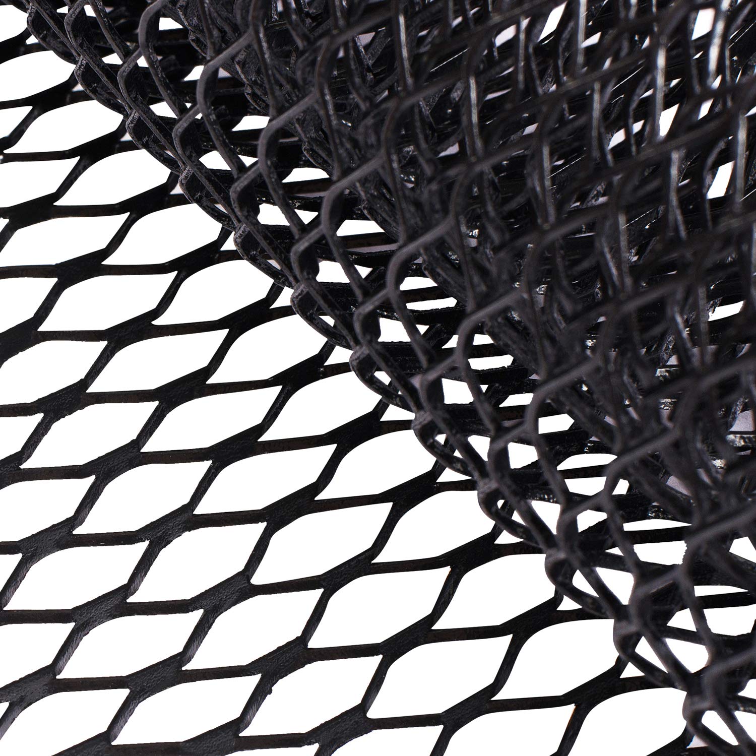 Aggauto Universal 40X13 Car Grill Mesh - Aluminum Alloy Automotive Grille Insert Bumper 11X25Mm Hexagon Hole, One Of The Most Multifunctional Shape Grids 100X33Cm Black