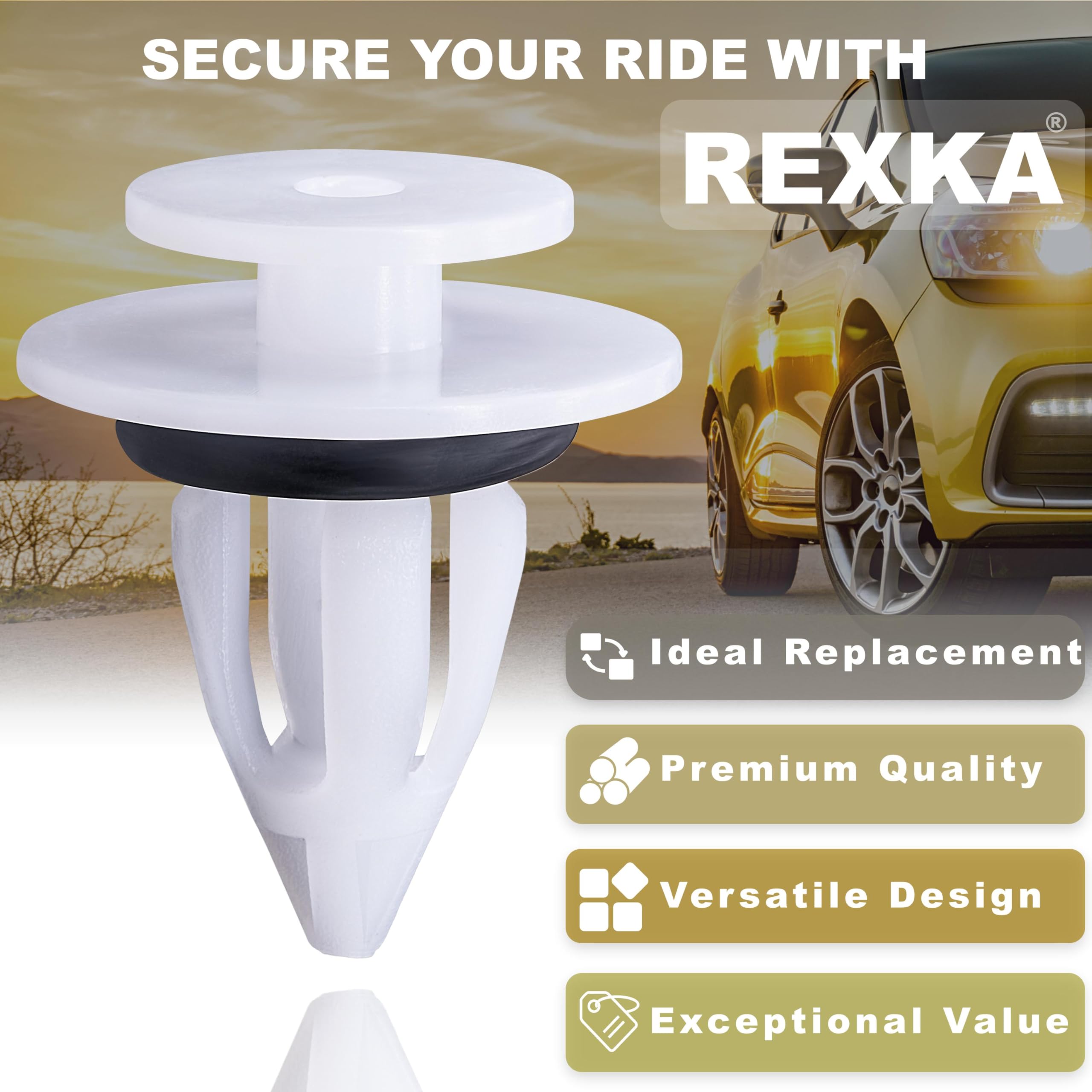 Rexka 30 Pcs Wheel Arch Molding Clip Rocker Panel Molding Clip For Bmw 51-77-7-171-002 51777171002 Cooper Countryman Cooper Pace