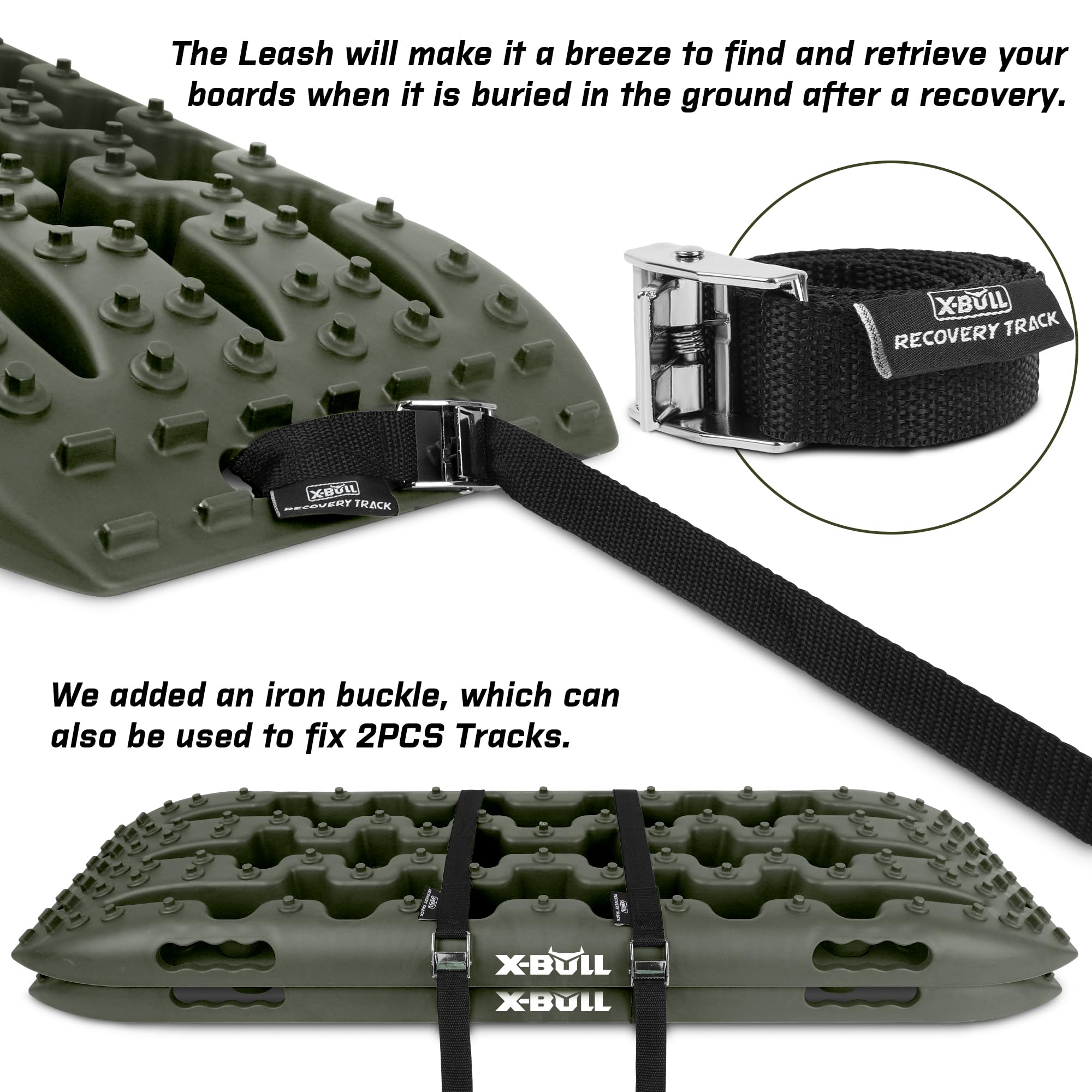 X-Bull New Recovery Traction Tracks Tire Ladder For Sand Snow Mud 4Wd(Olive)