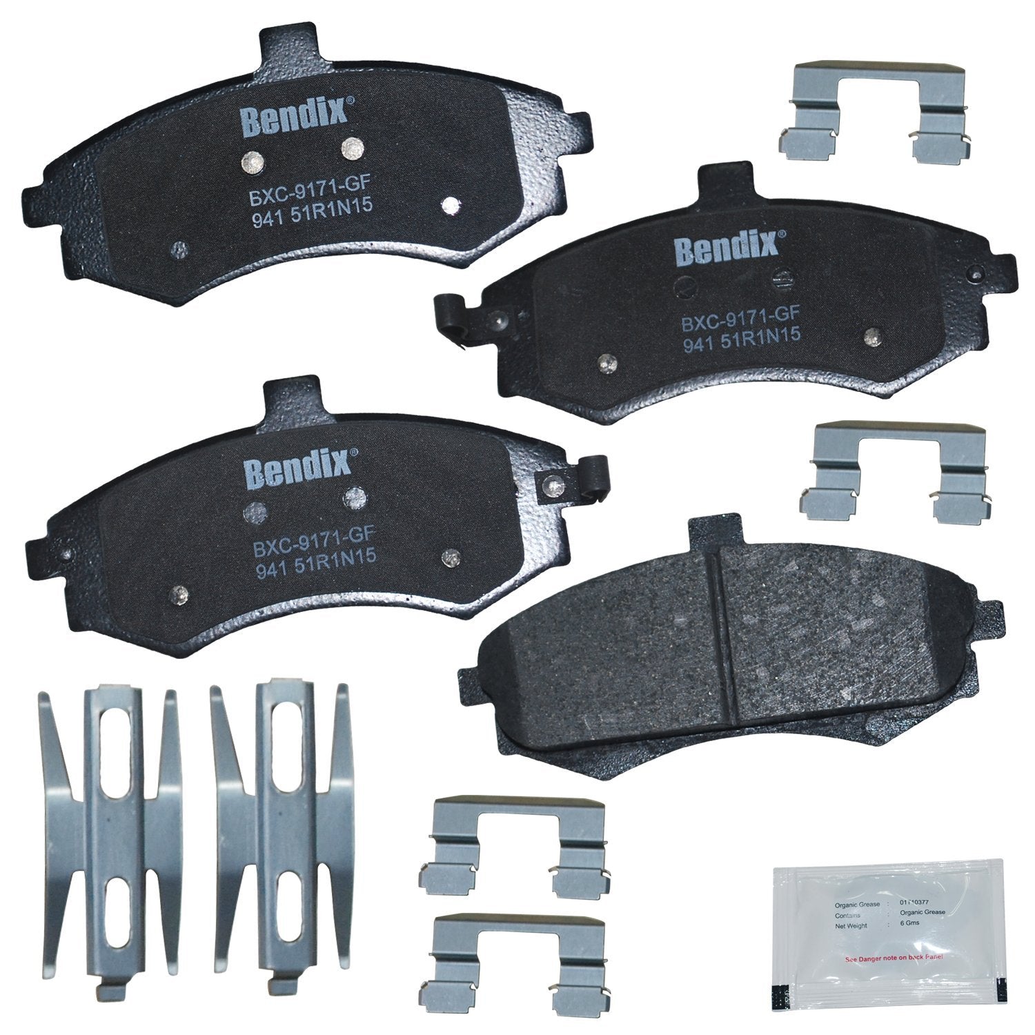Bendix Priority1 Cfc941 Ceramic Front Brake Pads For Hyundai Elantra 2005-2002