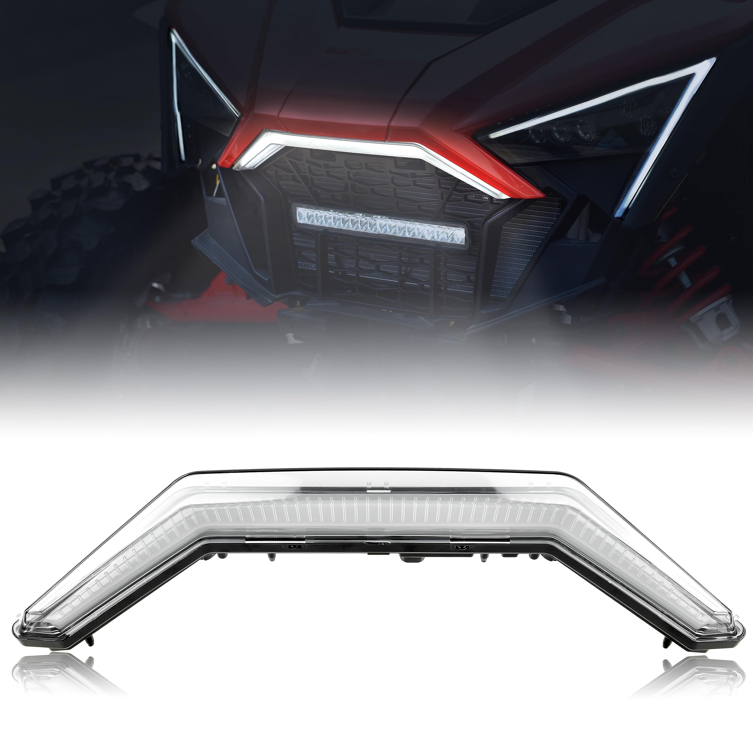 Sautvs Front Accent Light For Rzr Pro Xp, Led Center Grill Light Front Signature Light For Polaris Polaris Rzr Pro Xp/ Xp4/ Rzr Pro R/Rzr Turbo R Accessories 2020-2024(1Pcs, Replace #2884346)