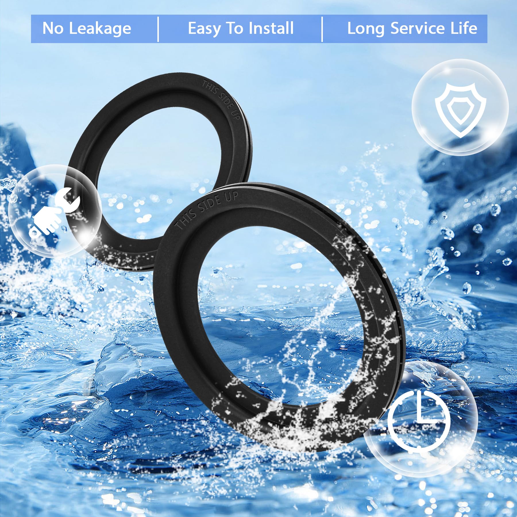 Rv Toilet Seal Kit, 385311658 Flush Ball Seal Gasket Replacement For Dometic 300/310/320 Toilet - 2 Pack