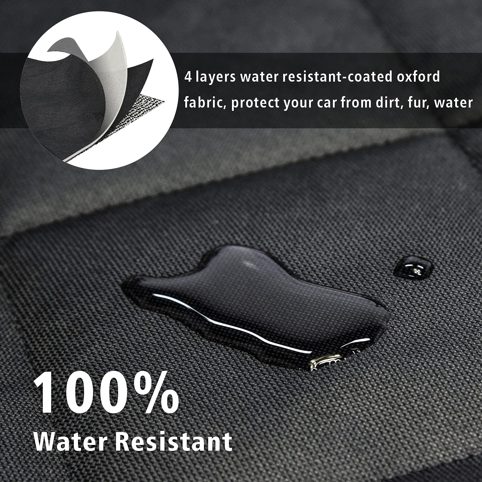 Funnipets Suv Cargo Liner For Dog, Water-Resistant Dog Cargo Liner With Side Flaps Protector, Non-Slip Dog Trunk Cover With Bumper Flap For Suvs Sedans Vans, Universal Fit Large Size, Black