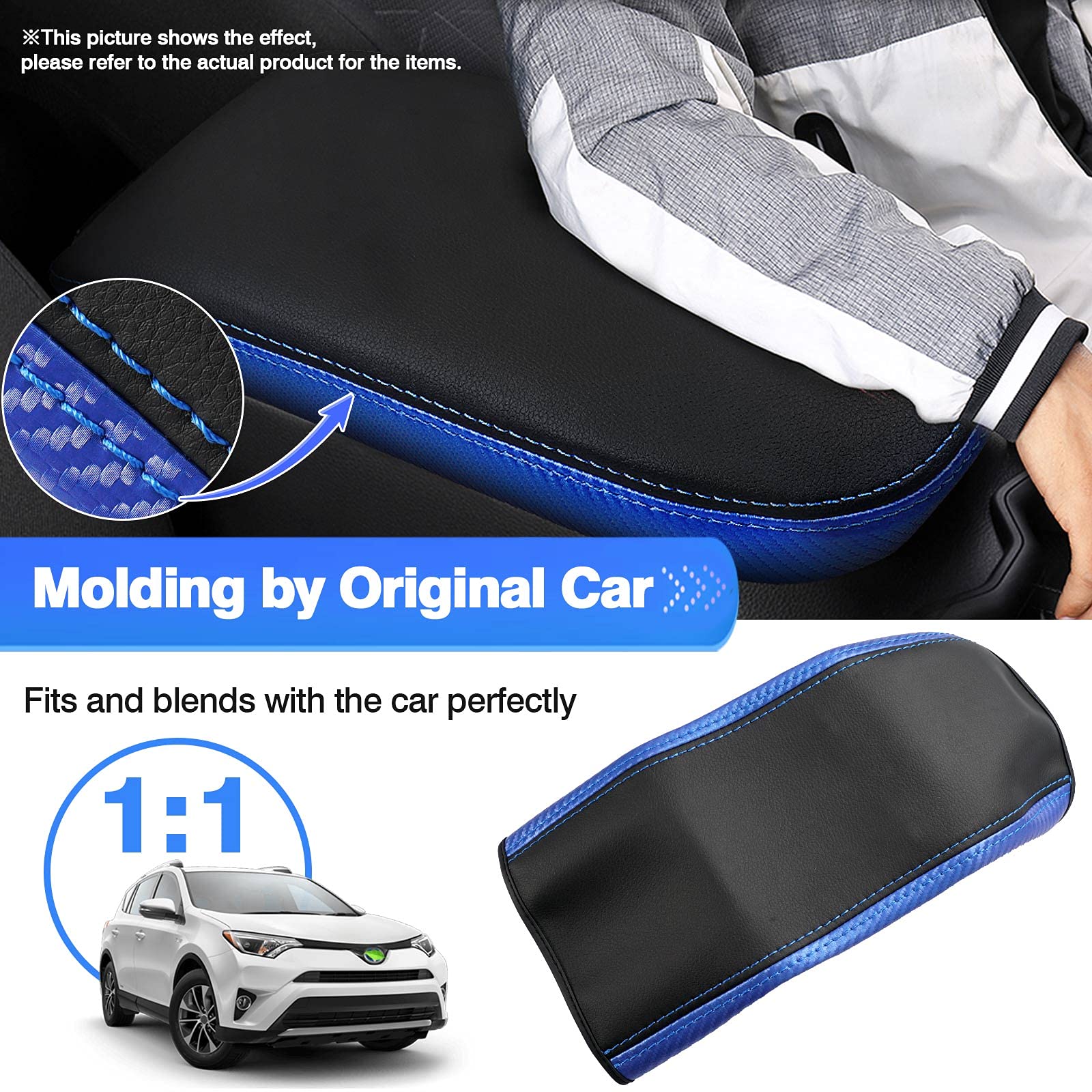 Autorder Center Console Cover For Toyota Rav4 2013 2014 2015 2016 2017 2018 Accessories Armrest Cover Anti-Scratch Middle Consol