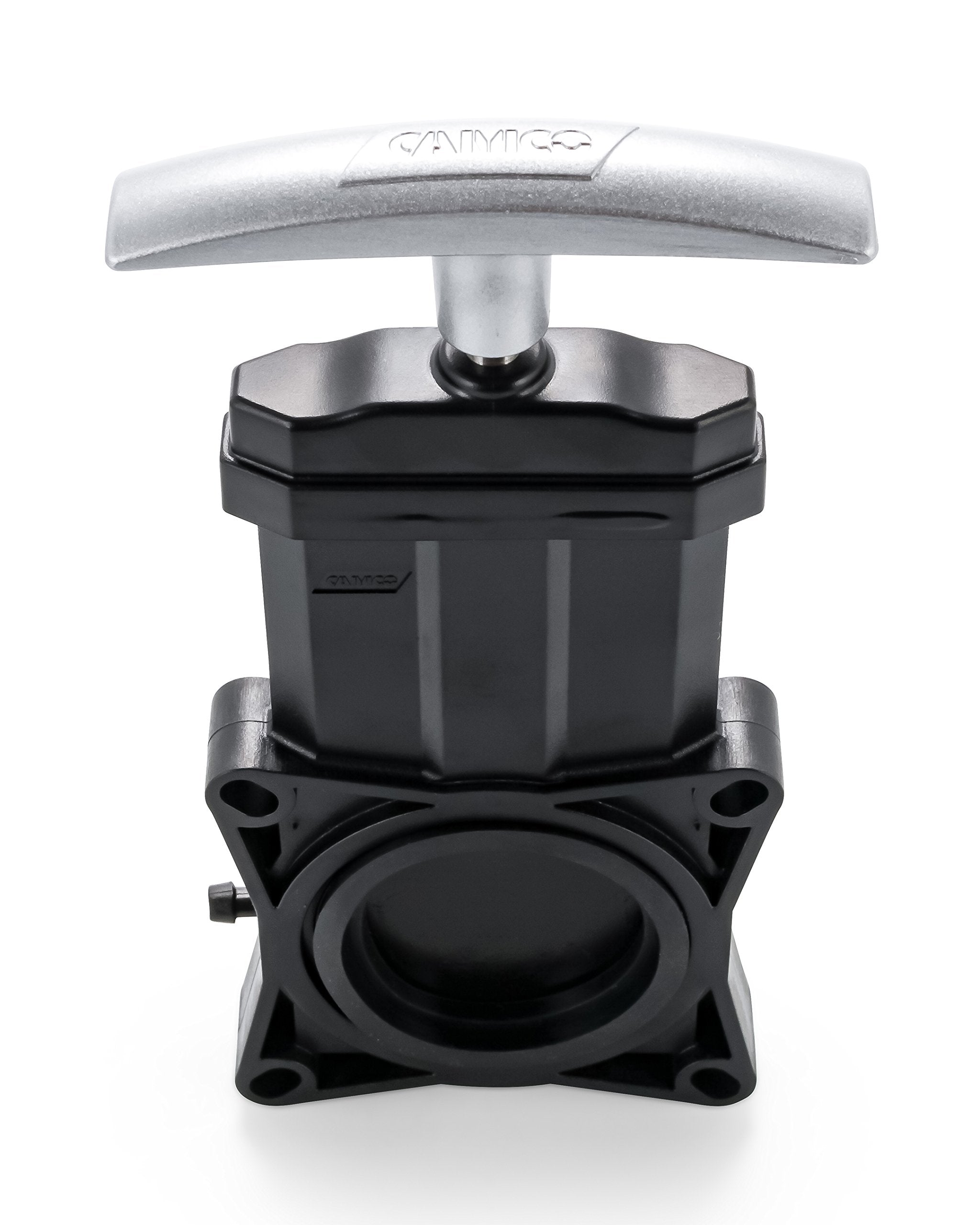 Camco 39501 Rv 1-1/2 Waste Valve With Metal Handle - Easily Replace Worn Or Damaged Waste Valves - Installation Hardware, Black
