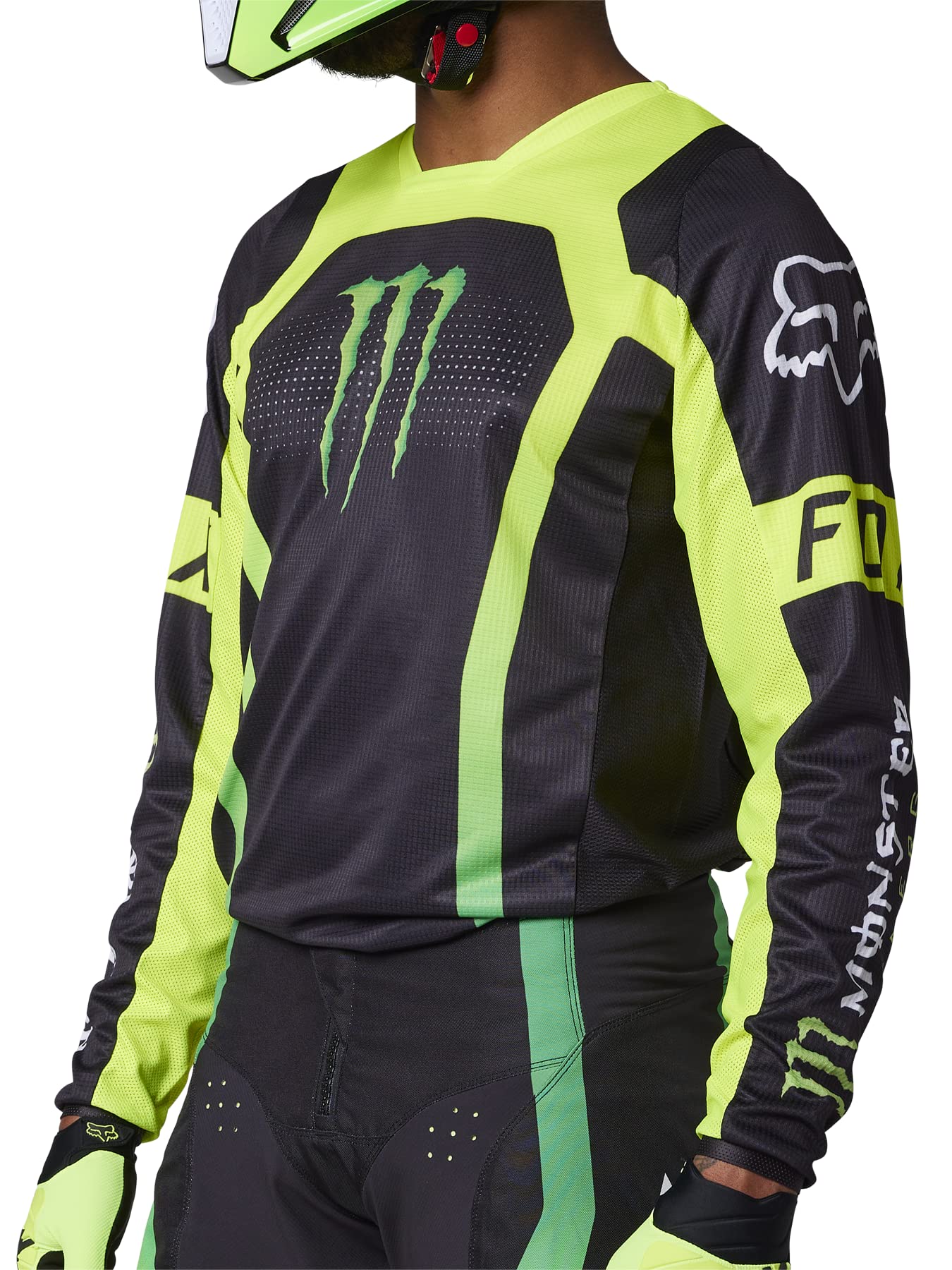 Fox Racing Men's 180 Monster Motocross Jersey, Black, X-Large - Durable Off-Road Gear for Optimal Performance