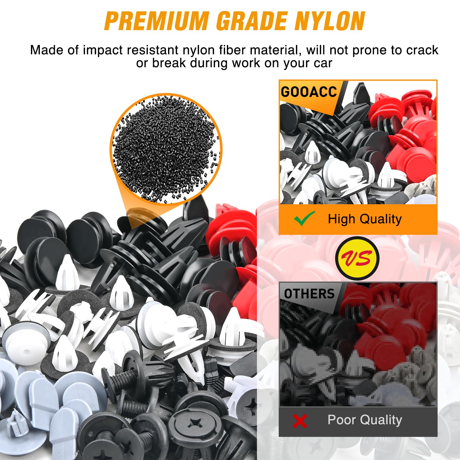 Gooacc 130Pcs Body Interior And Exterior Retainer Fastener Clip Rocker Moulding Clip W/Sealer For Mini Cooper 51-71-7-127-742 07