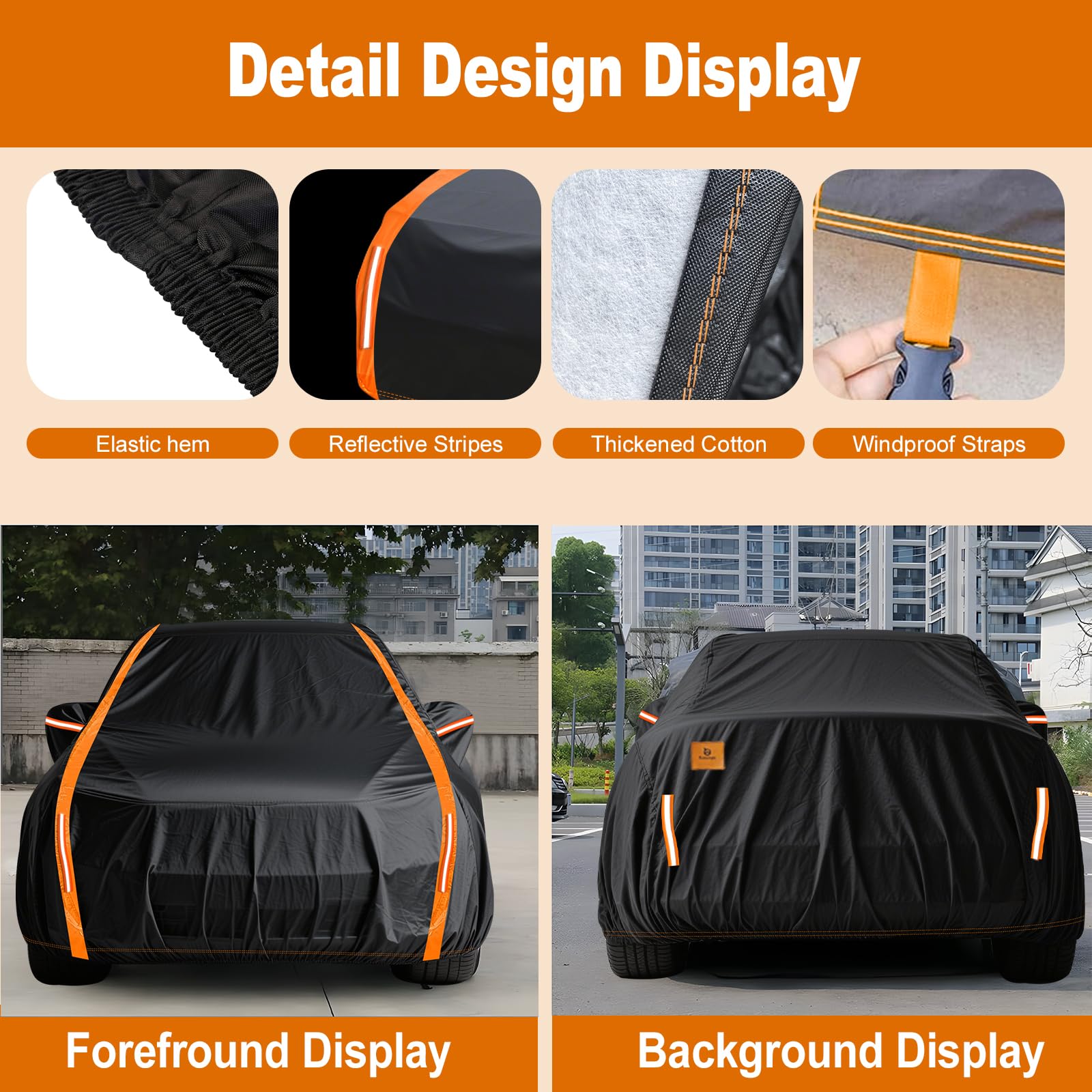 Sunwhale Truck Cover Waterproof All Weather Heavy Duty Outdoor PickupTarp Cover Snowproof Dust Rain Sun UV Protection - Universa